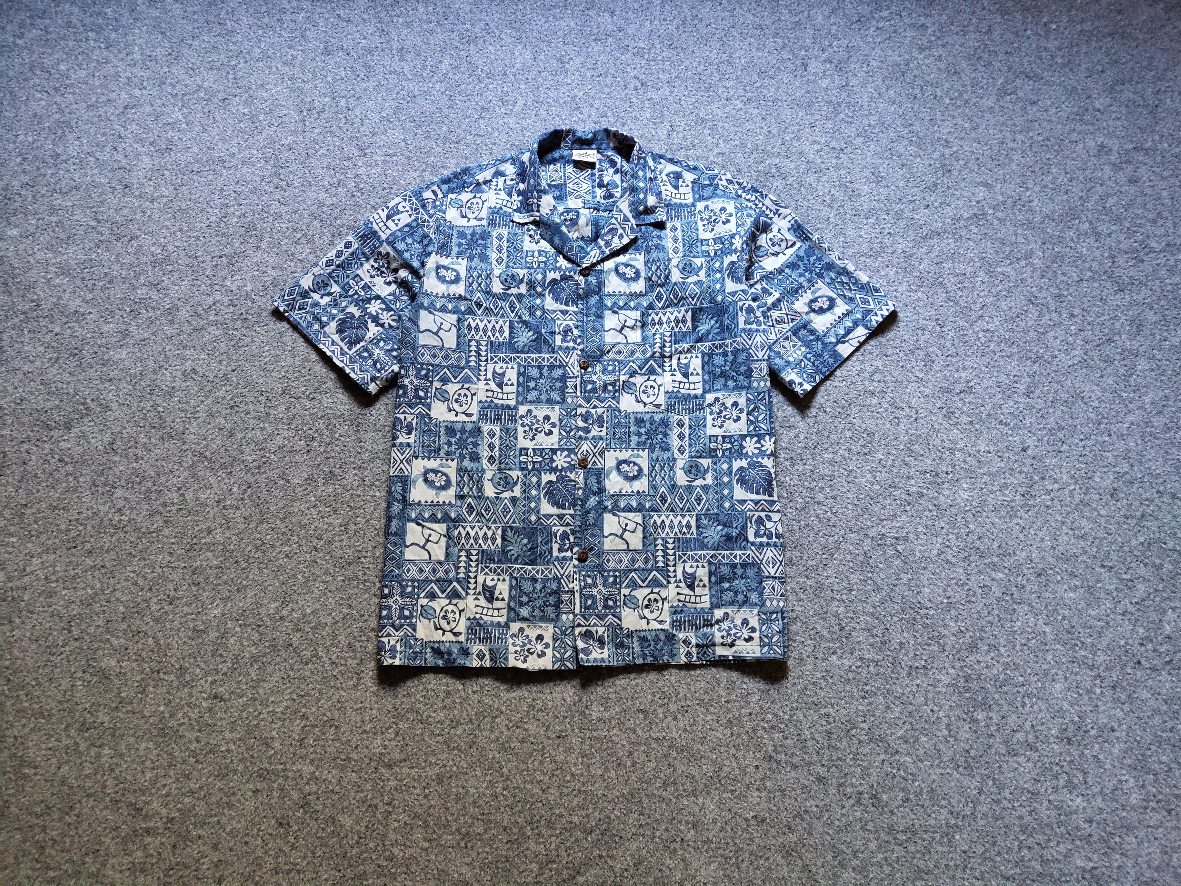 Vintage Vintage ROYAL HAWAIIAN CREATIONS TAPA MEN'S ALOHA SHIRT Size US XL / EU 56 / 4 - 2 Thumbnail