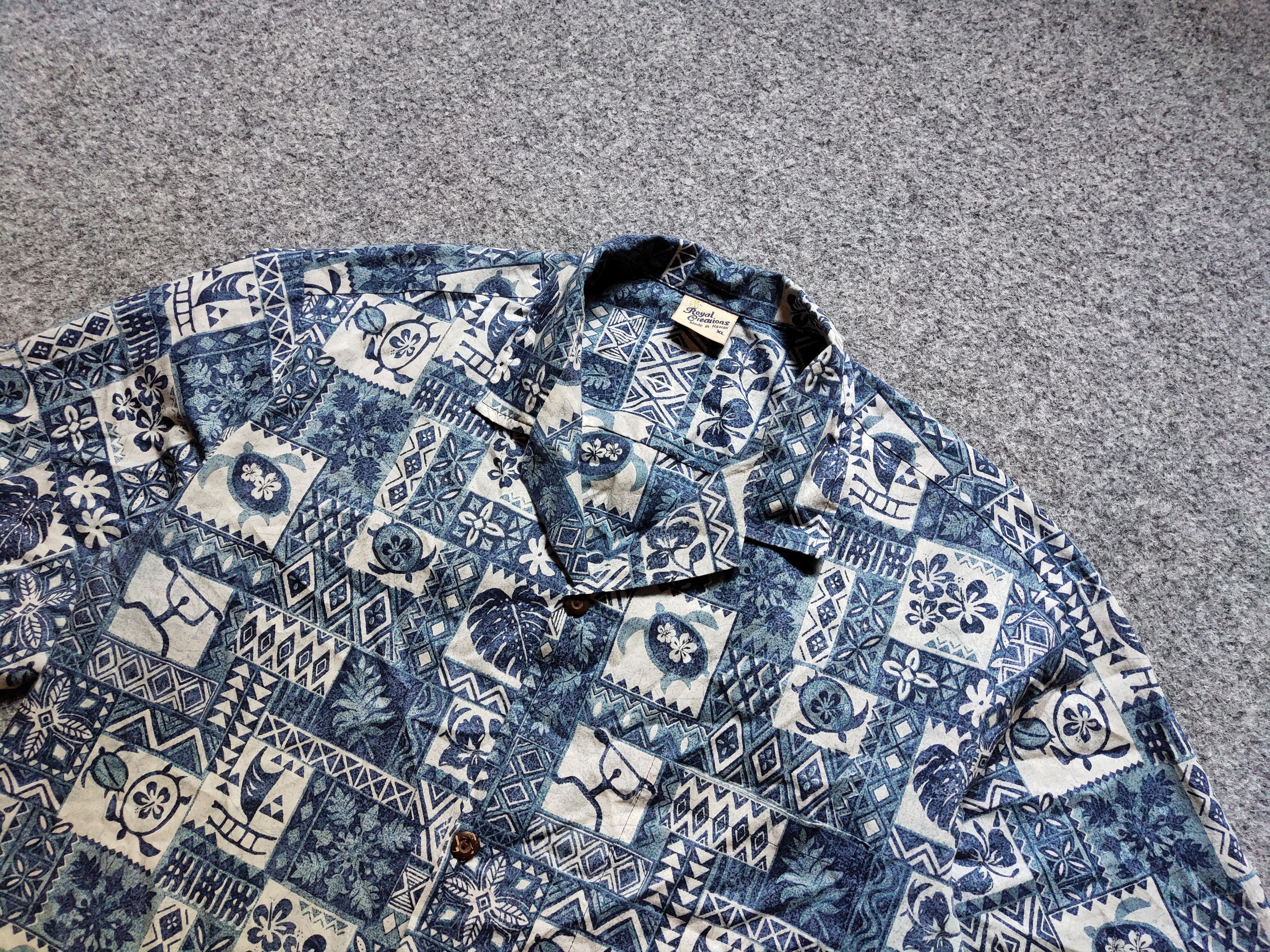 Vintage Vintage ROYAL HAWAIIAN CREATIONS TAPA MEN'S ALOHA SHIRT Size US XL / EU 56 / 4 - 5 Thumbnail
