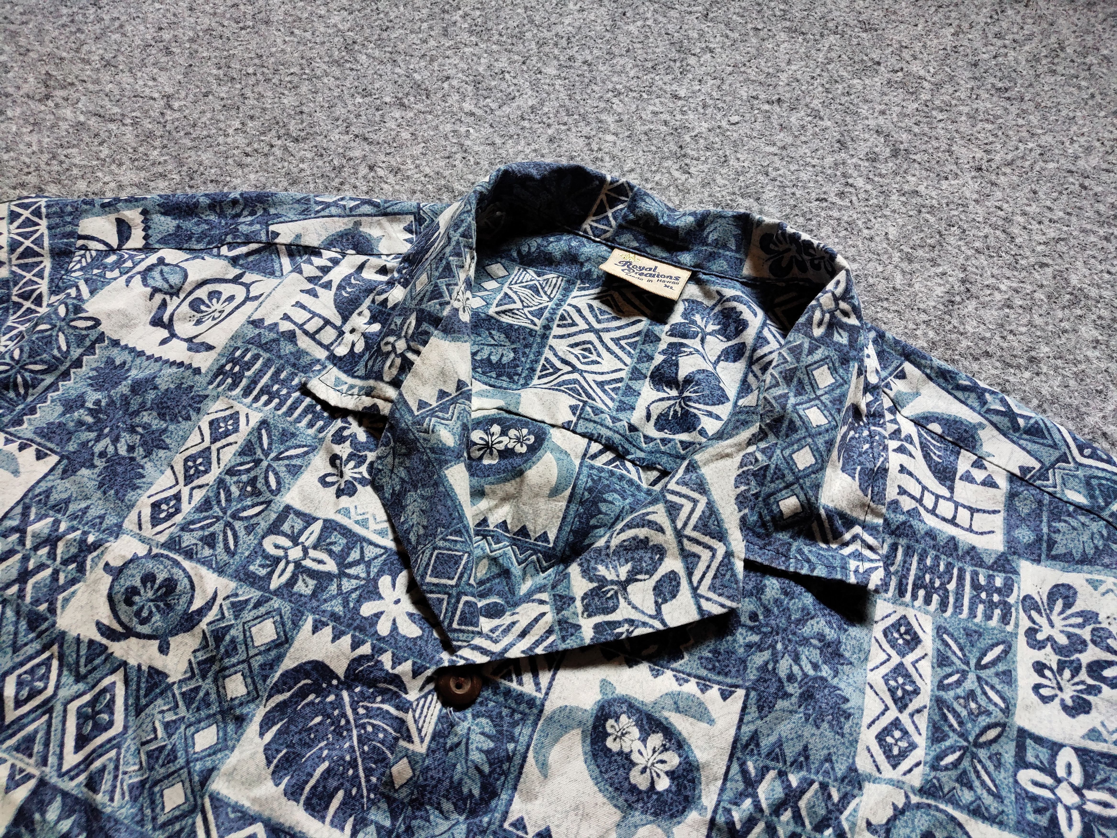 Vintage Vintage ROYAL HAWAIIAN CREATIONS TAPA MEN'S ALOHA SHIRT Size US XL / EU 56 / 4 - 7 Thumbnail