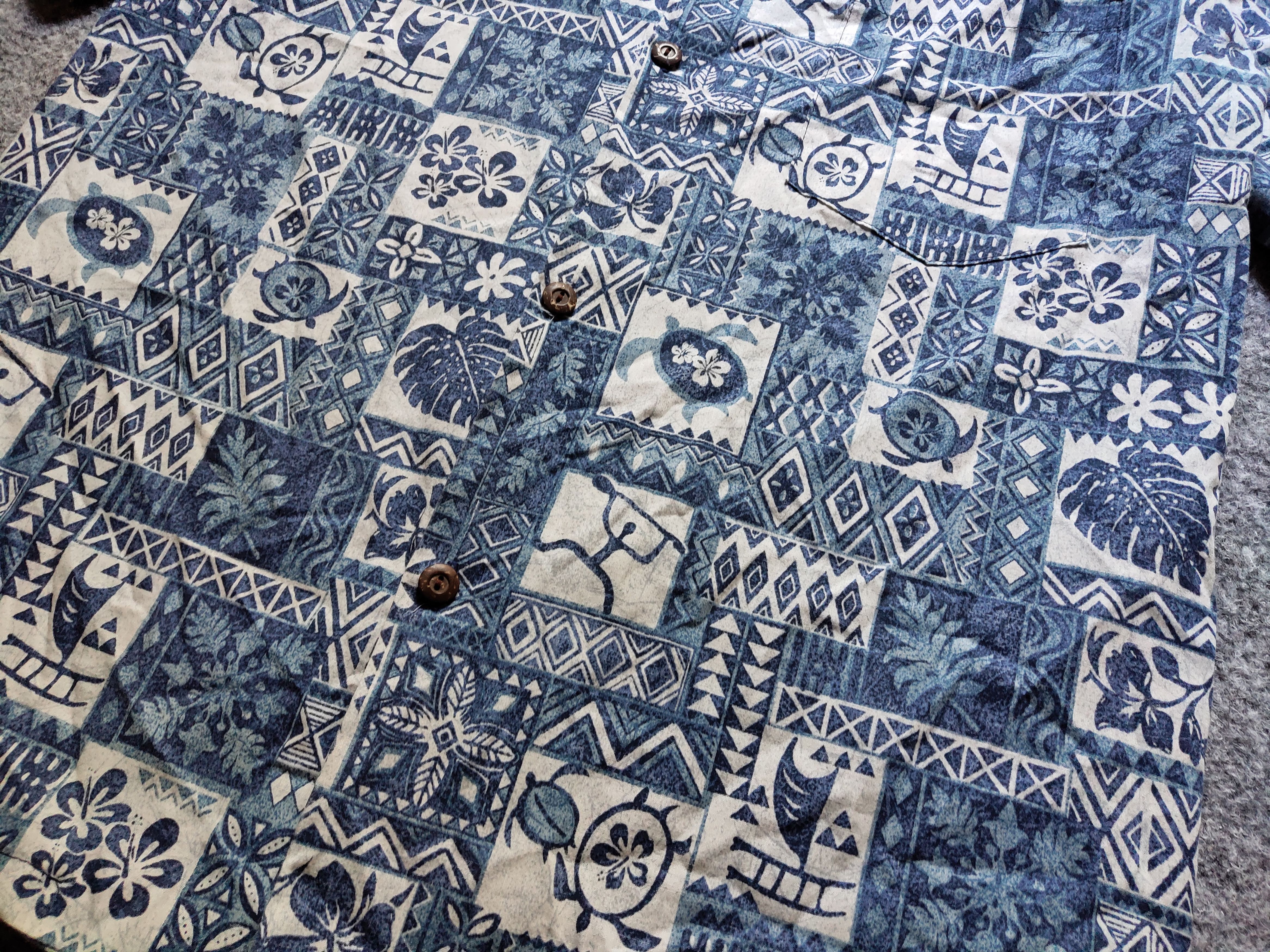Vintage Vintage ROYAL HAWAIIAN CREATIONS TAPA MEN'S ALOHA SHIRT Size US XL / EU 56 / 4 - 6 Thumbnail