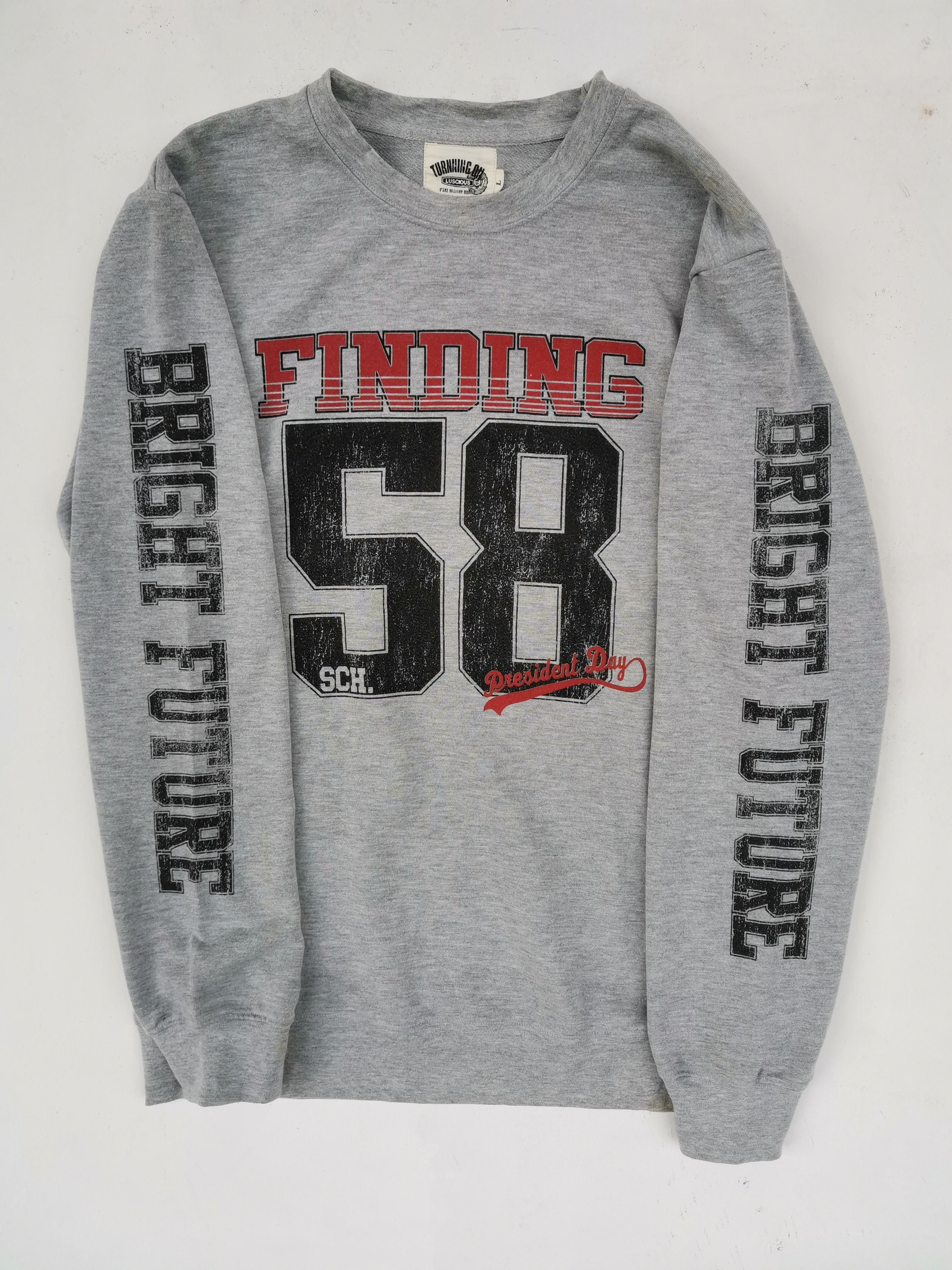 Japanese Brand Vintage Finding 58 Big Logo Sweatshirt Size US L / EU 52-54 / 3 - 3 Thumbnail