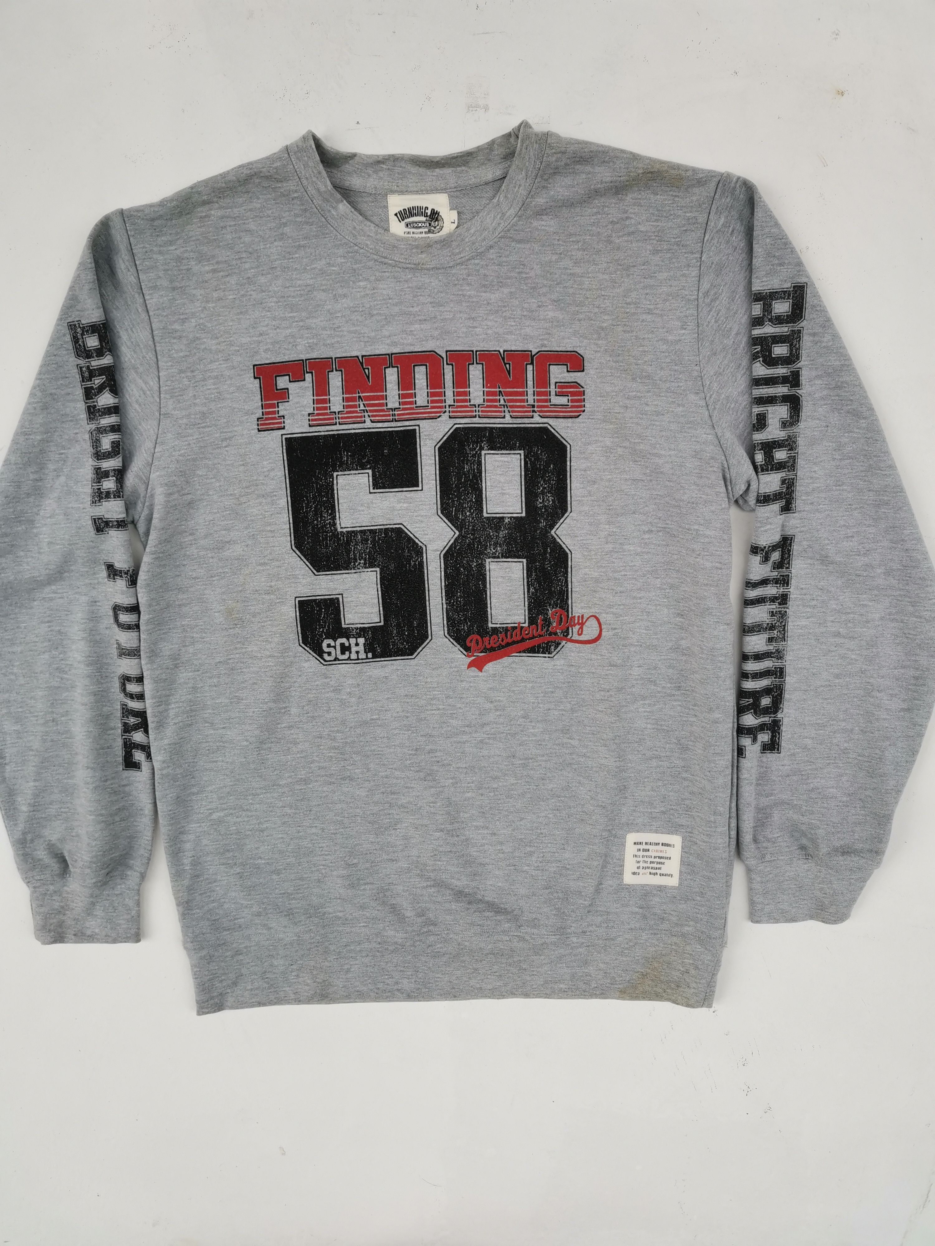 Japanese Brand Vintage Finding 58 Big Logo Sweatshirt Size US L / EU 52-54 / 3 - 1 Thumbnail