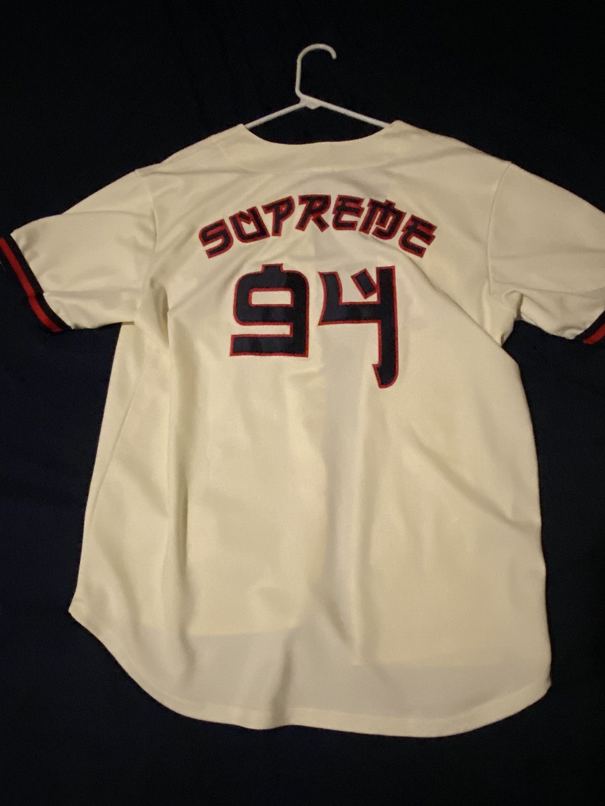 Supreme Red Rum Baseball Jersey Natural Men's - SS19 - US