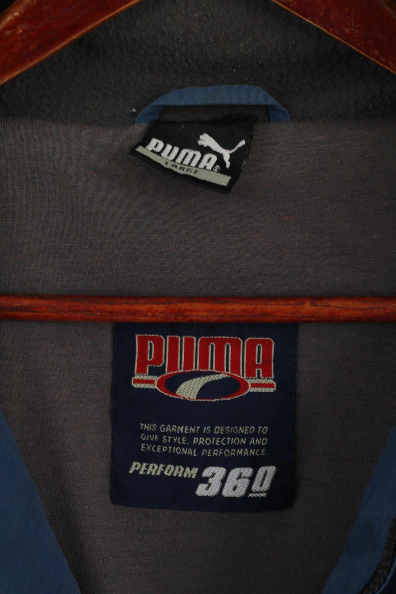 Puma Puma Men L Jacket Blue Nylon Perform 360 Full Zipper 1836 Size US L / EU 52-54 / 3 - 6 Thumbnail