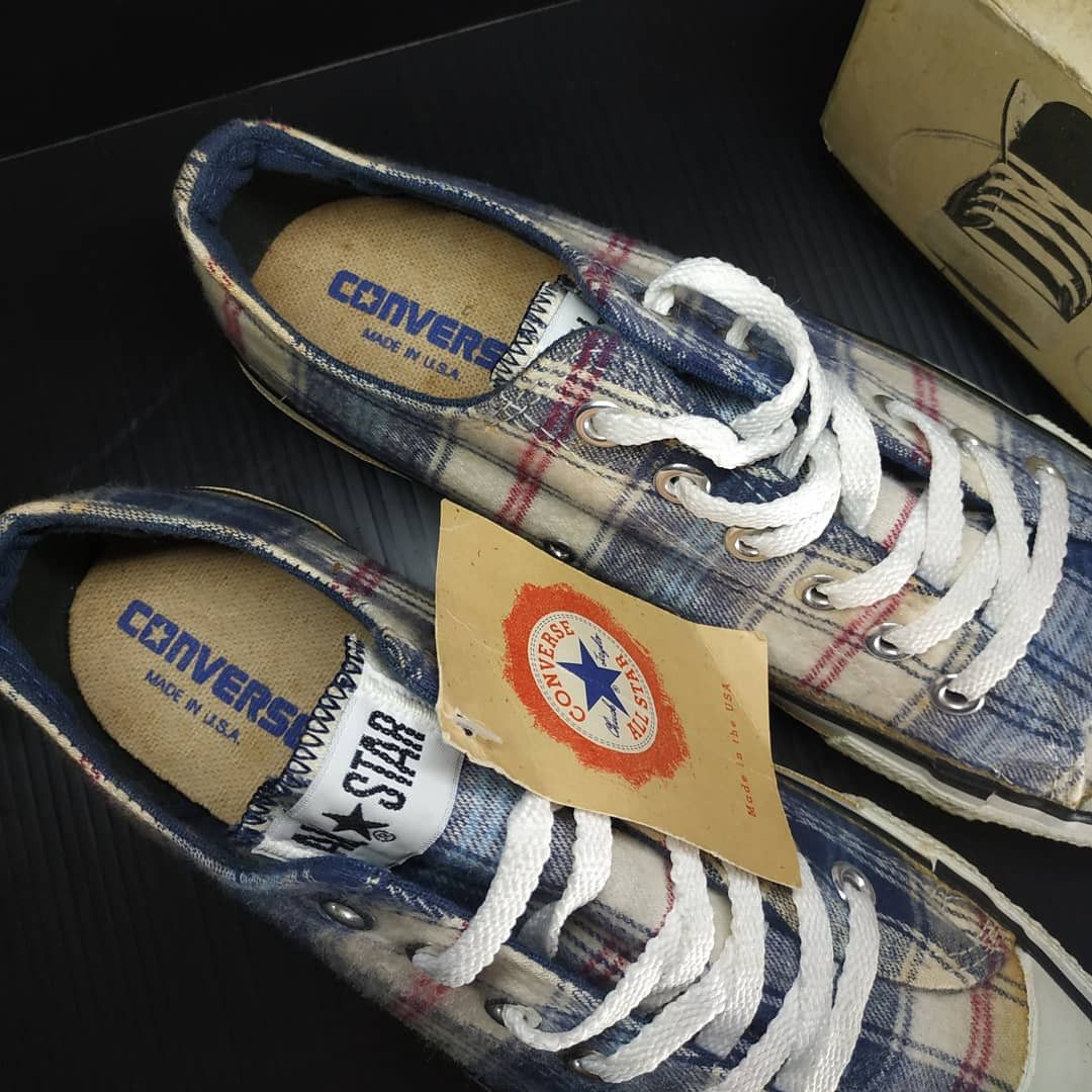 Original Chuck Converse CTAS 90 s plaid Ox Made in usa Grailed