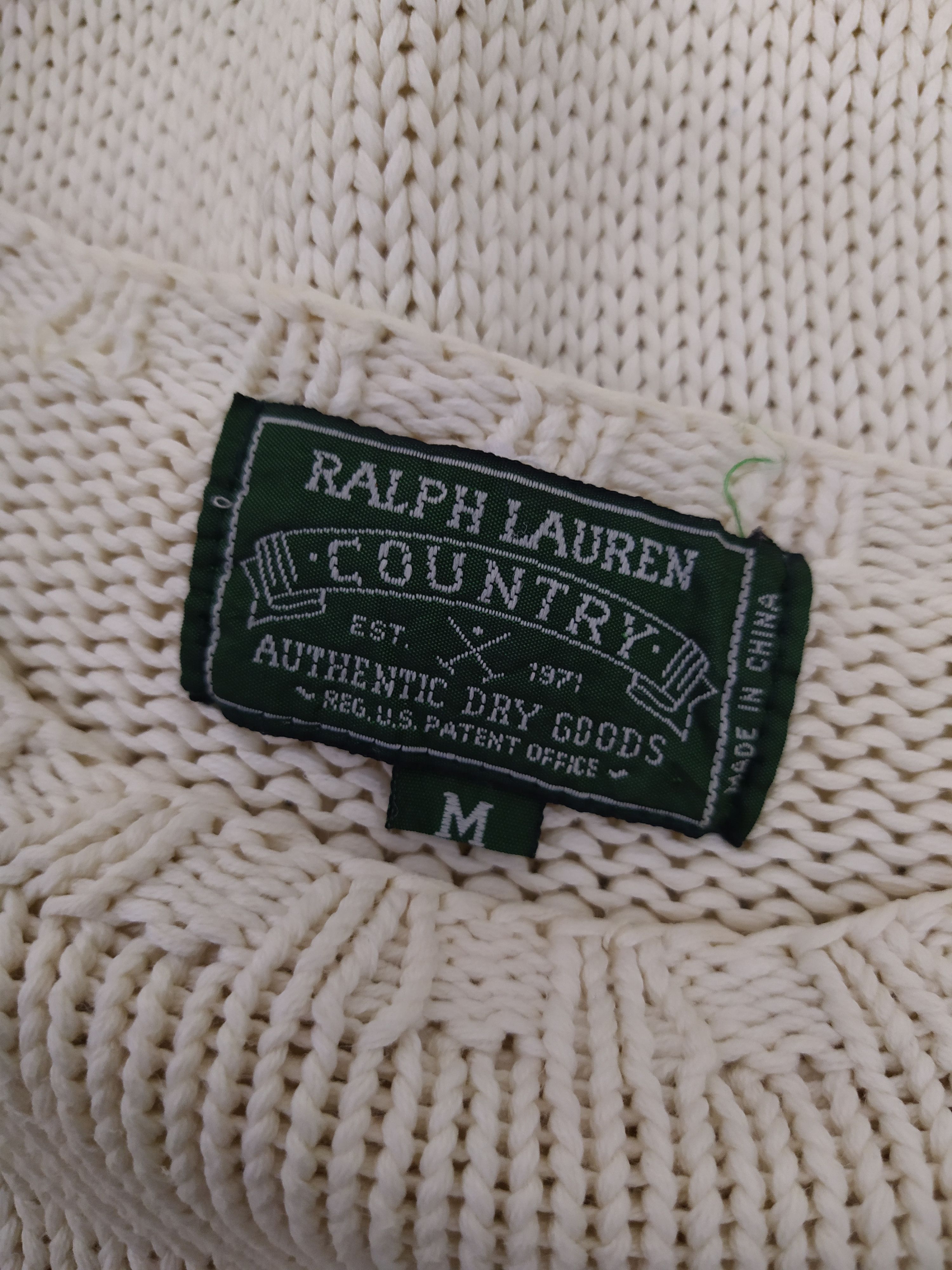 Polo Ralph Lauren 90s POLO COUNTRY RALPH LAUREN FLAG KNITWEAR (B453) Size US M / EU 48-50 / 2 - 8 Thumbnail