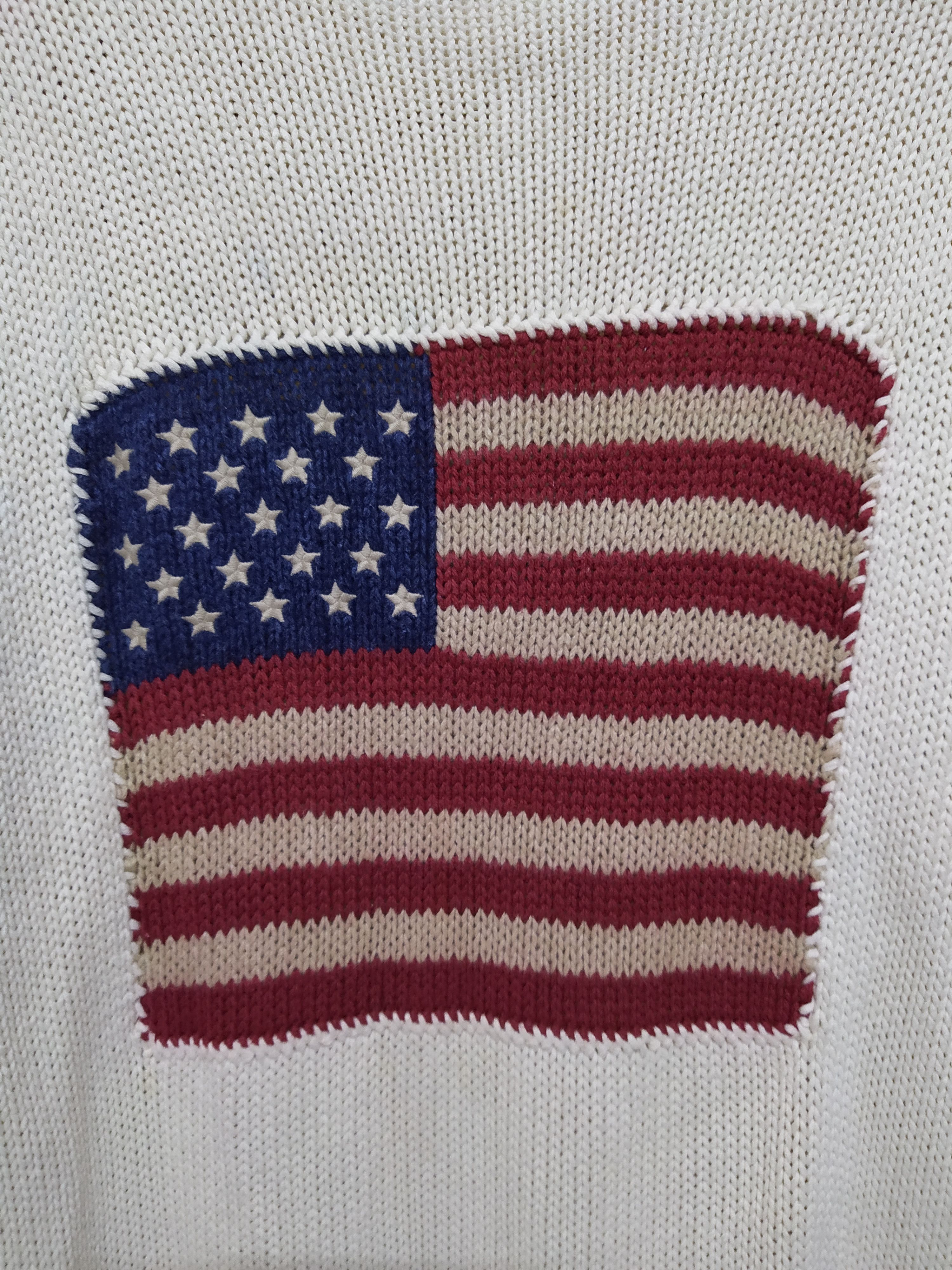 Polo Ralph Lauren 90s POLO COUNTRY RALPH LAUREN FLAG KNITWEAR (B453) Size US M / EU 48-50 / 2 - 2 Thumbnail