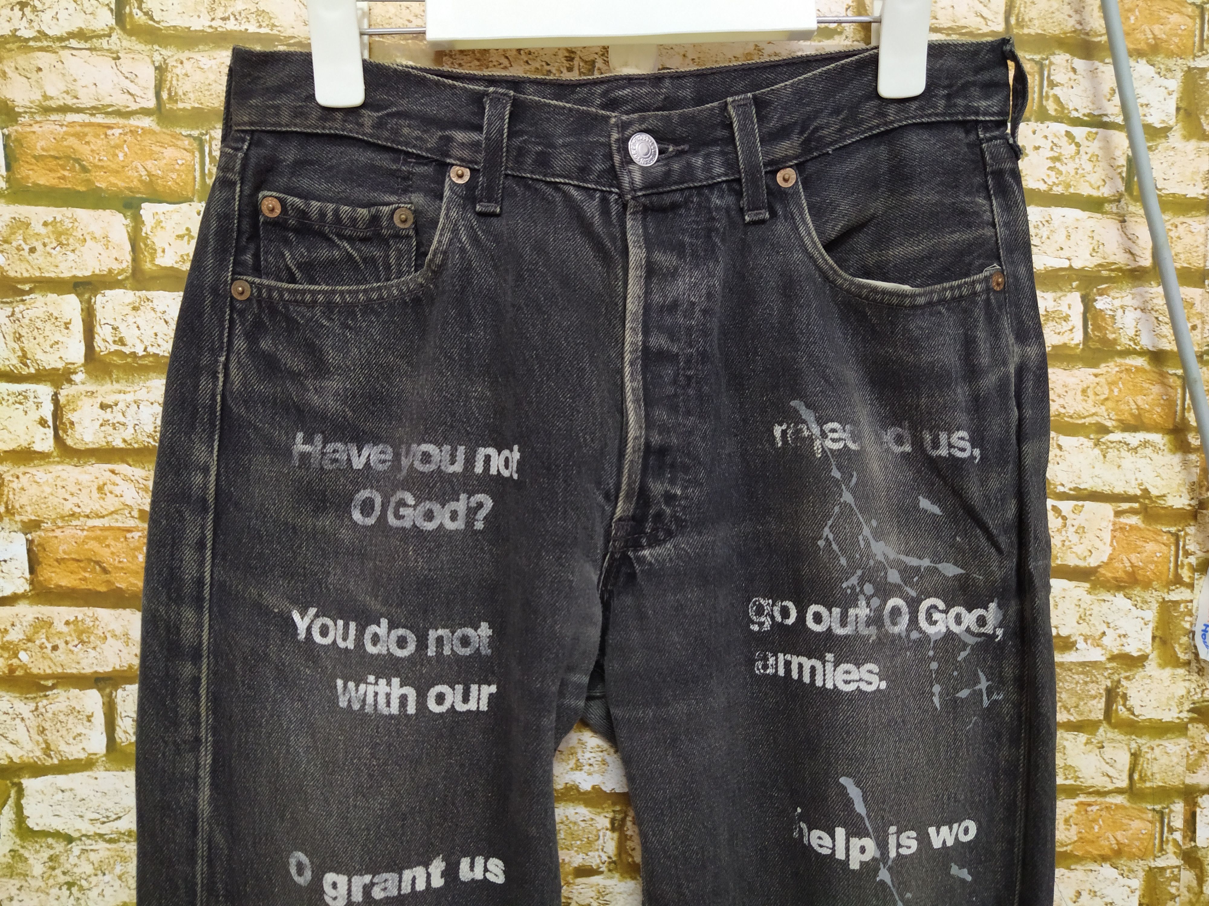 Levi's × Seditionaries 90s LEVIS PUNK POEM BONDAGE 501 (B457) Size US 29 - 2 Thumbnail