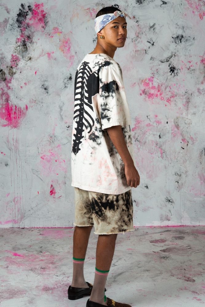 KAPITAL TIE DYE BONE BIG TEE