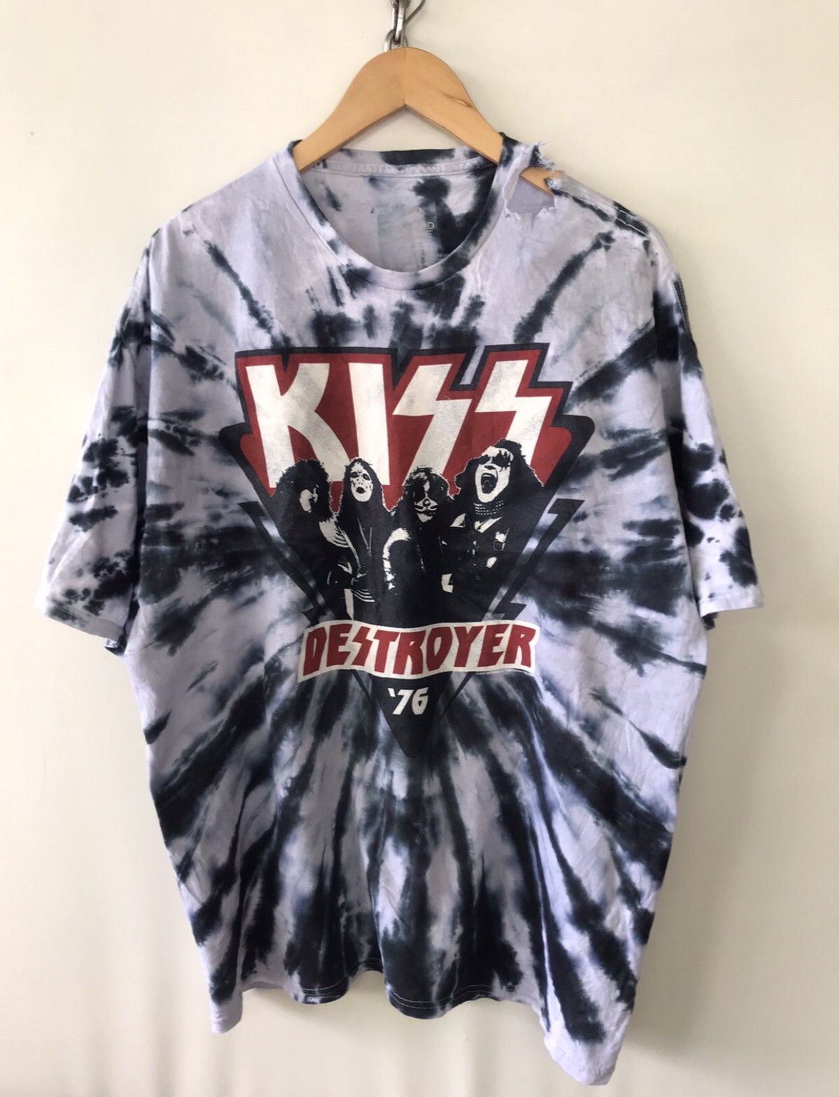 Band Tees × KISS ❗️2016 Kiss “Destroyer 76” Acid Wash Distressed Band Tee❗️ Size US XL / EU 56 / 4 - 1 Thumbnail