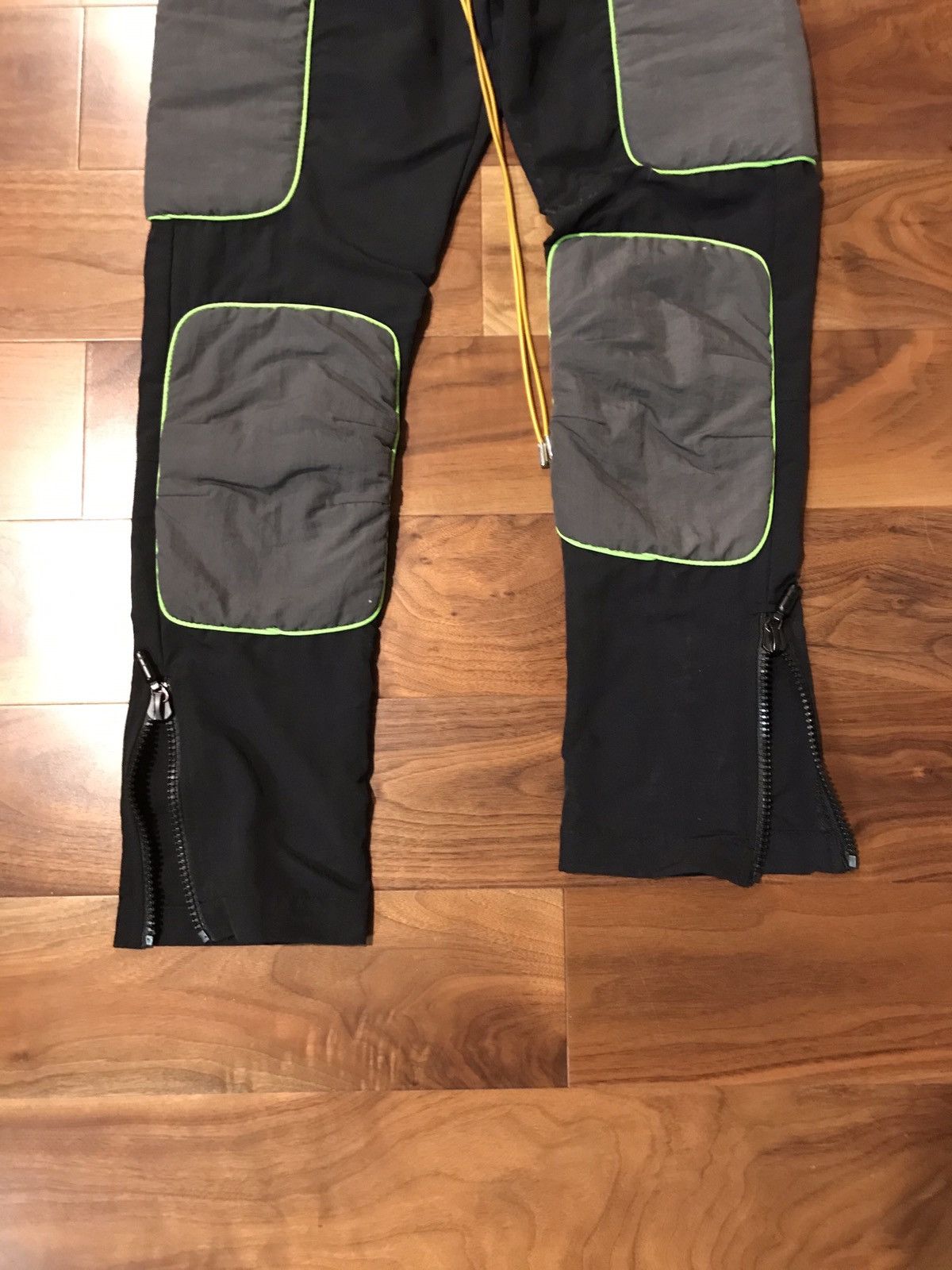 Rhude Rhude Black Neon Trim Nylon Moto Pants Size US 28 / EU 44 - 7 Thumbnail