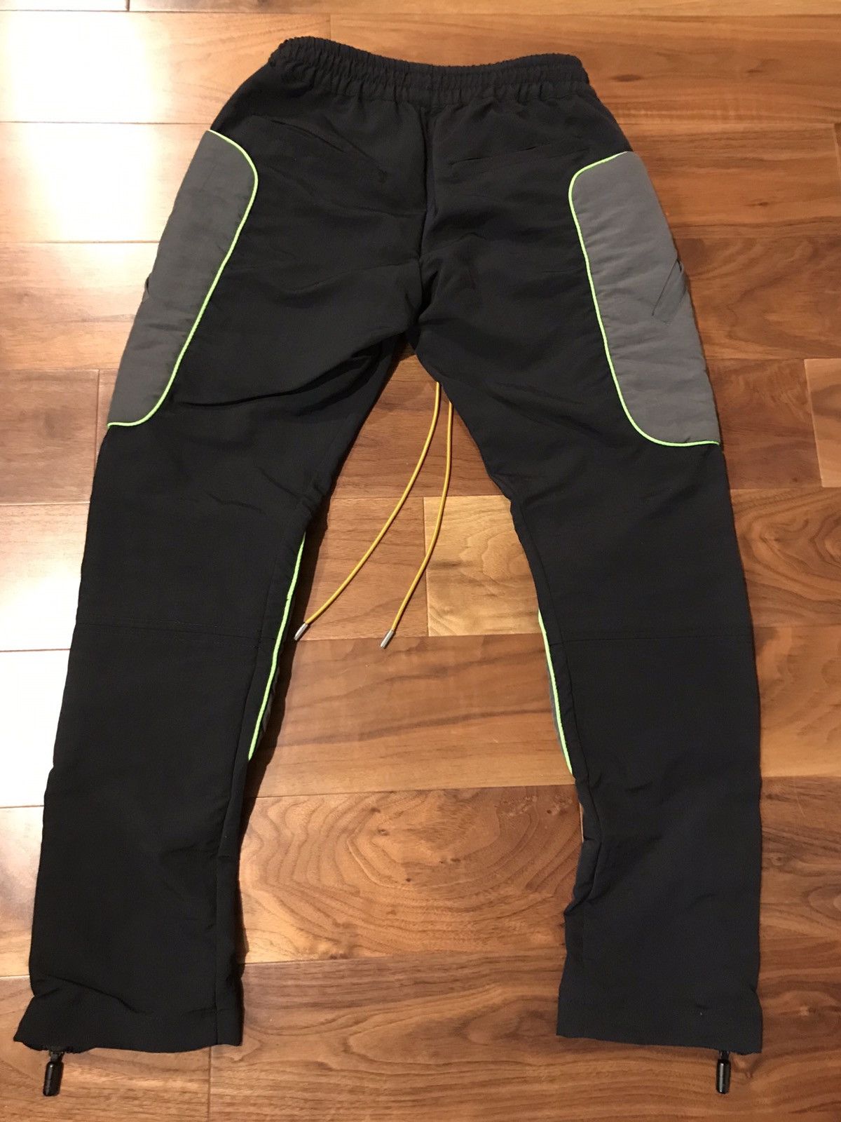 Rhude Rhude Black Neon Trim Nylon Moto Pants Size US 28 / EU 44 - 3 Thumbnail