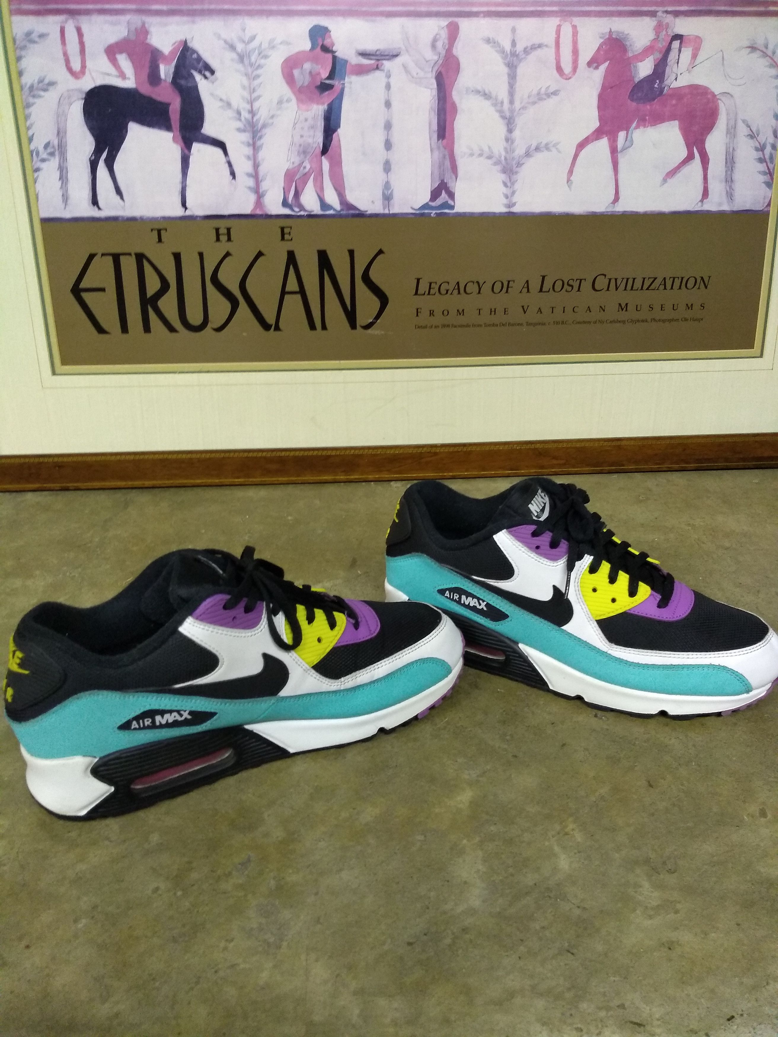 nike air max 90 black bright violet