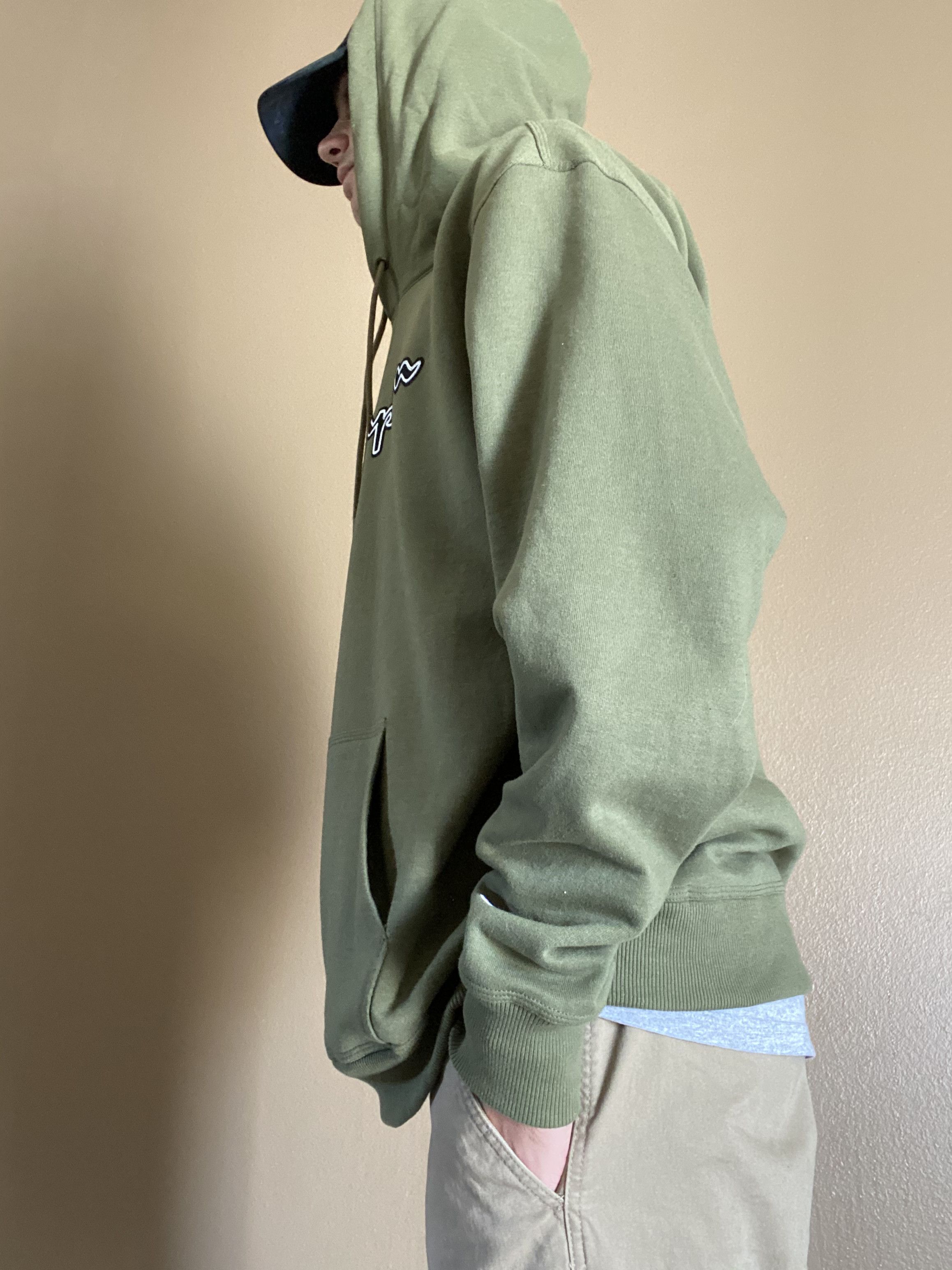 Army green champion hoodie online