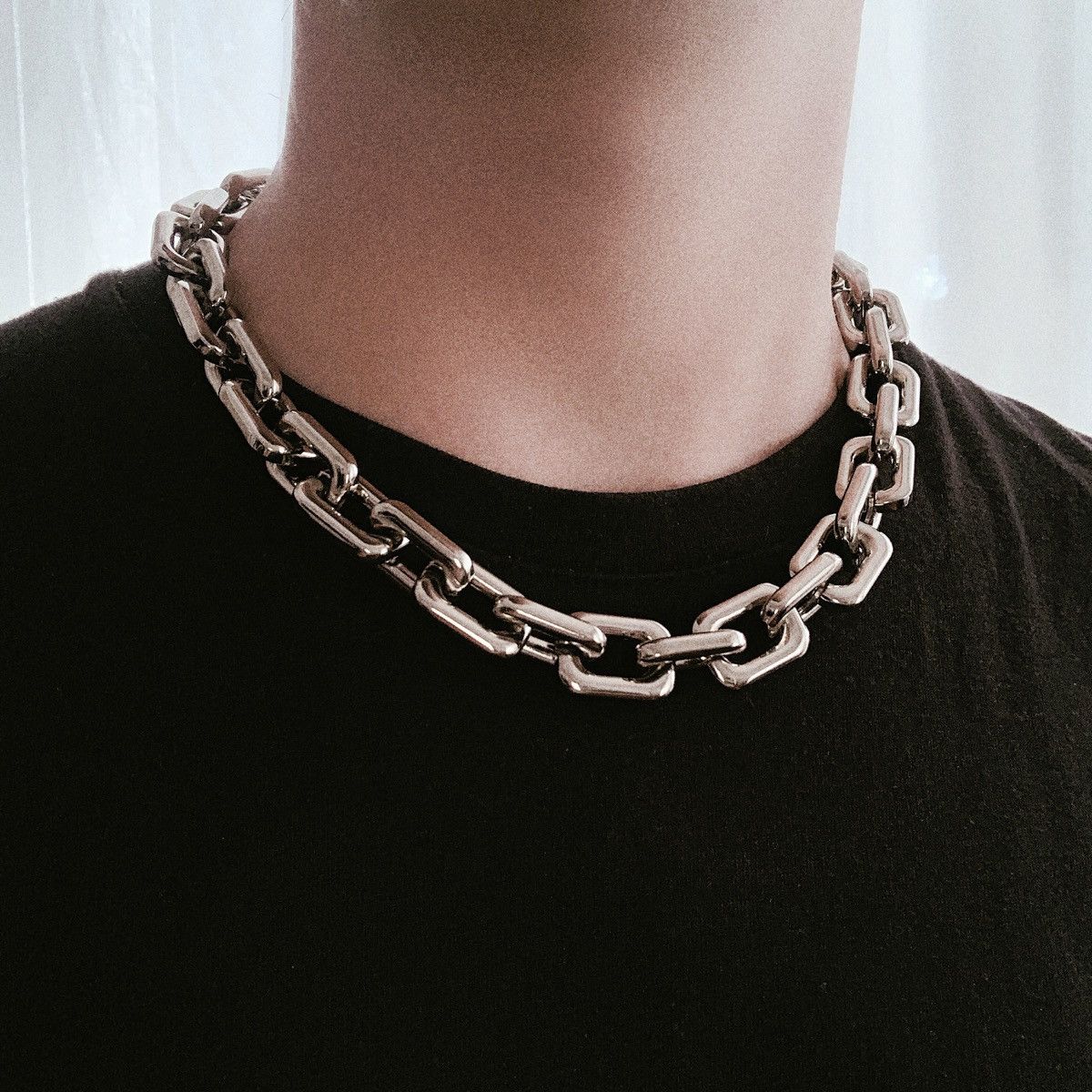 Other Perfect Silver Chunky Curb Chain Necklace Size ONE SIZE - 4 Thumbnail