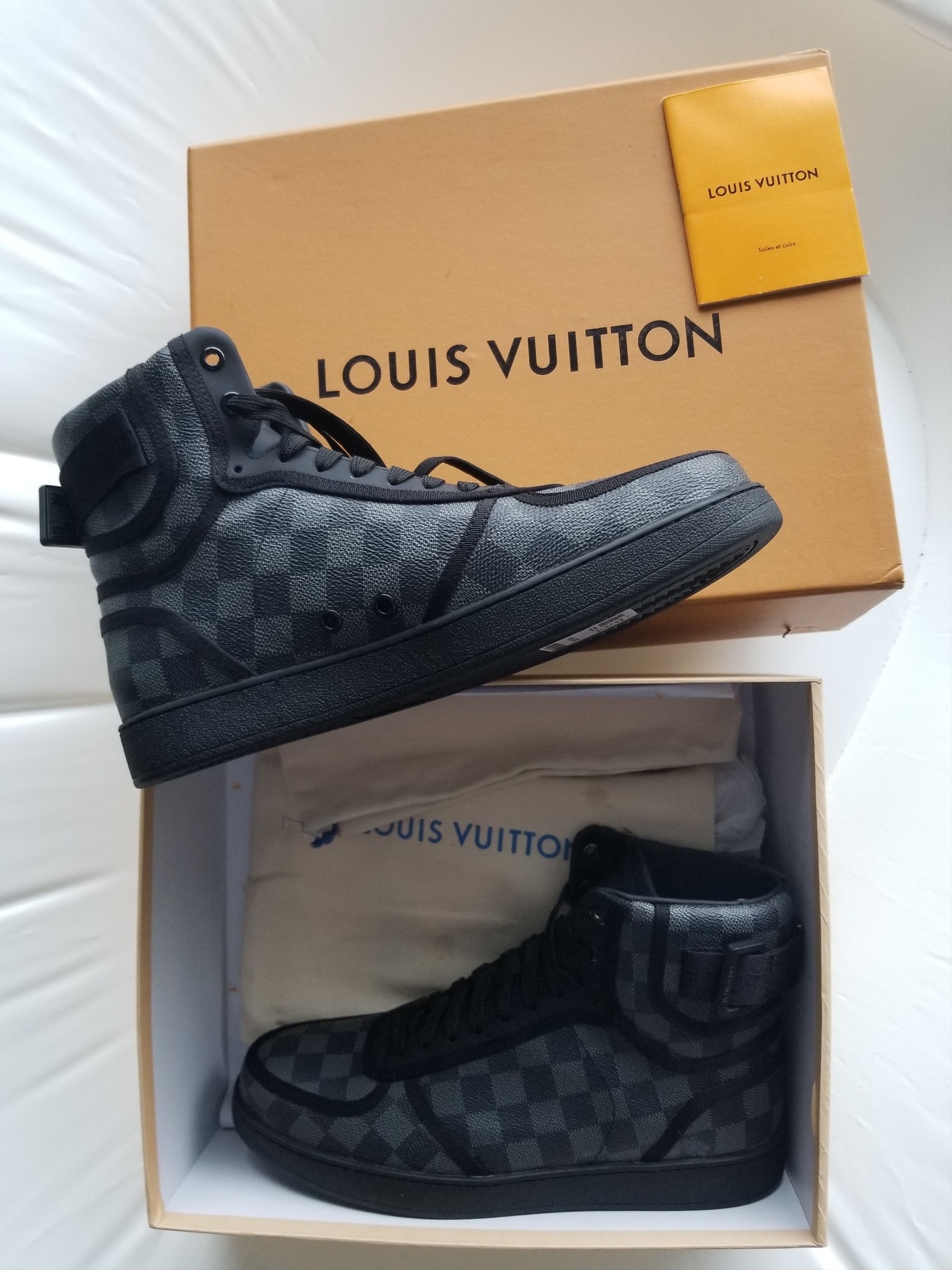 Louis Vuitton Tri color Monogram Canvas Rivoli Sneaker Boot Size 43