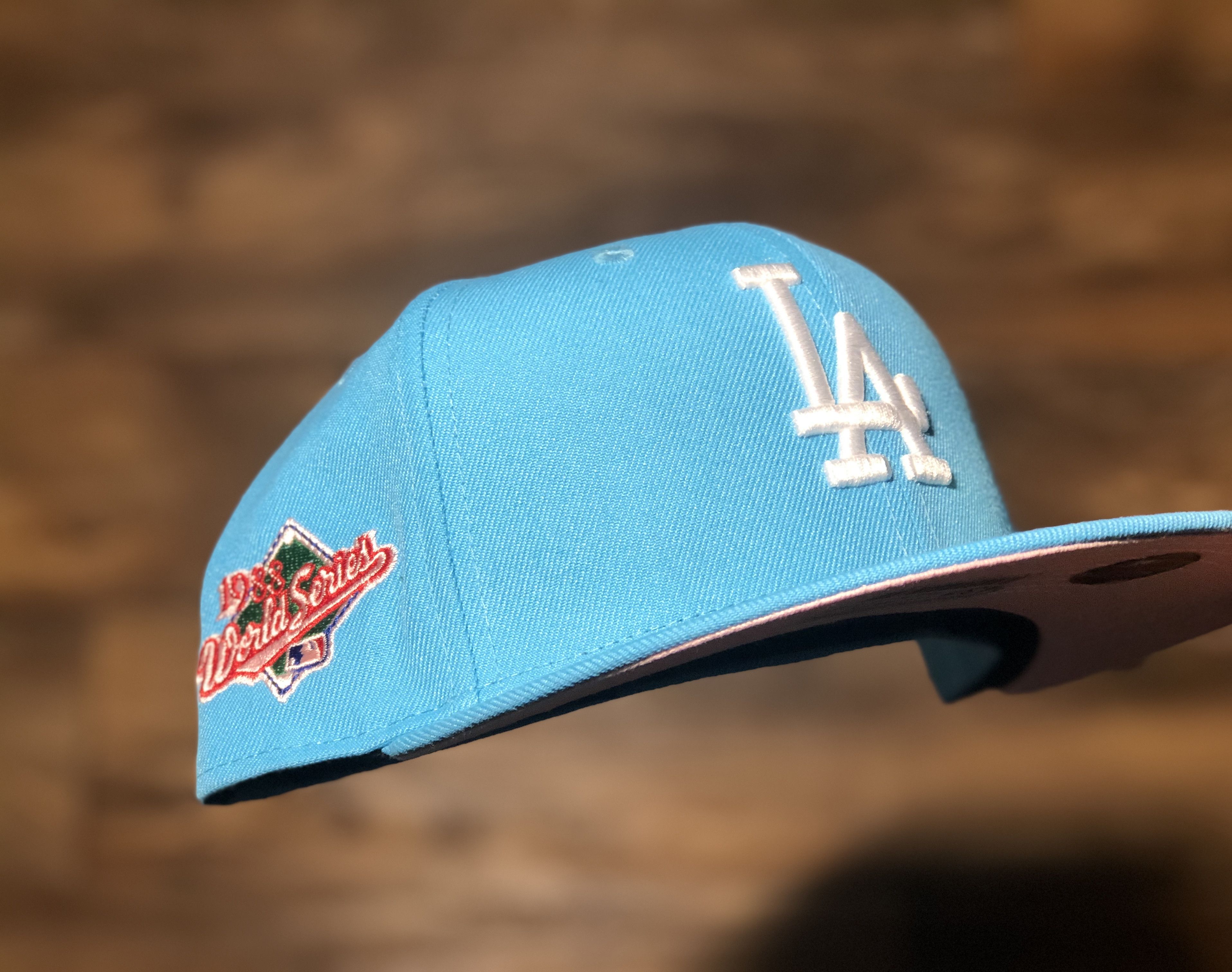 New Era 59Fifty Los Angeles Dodgers 1988 World Series Patch Pink UV Ha –  Hat Club