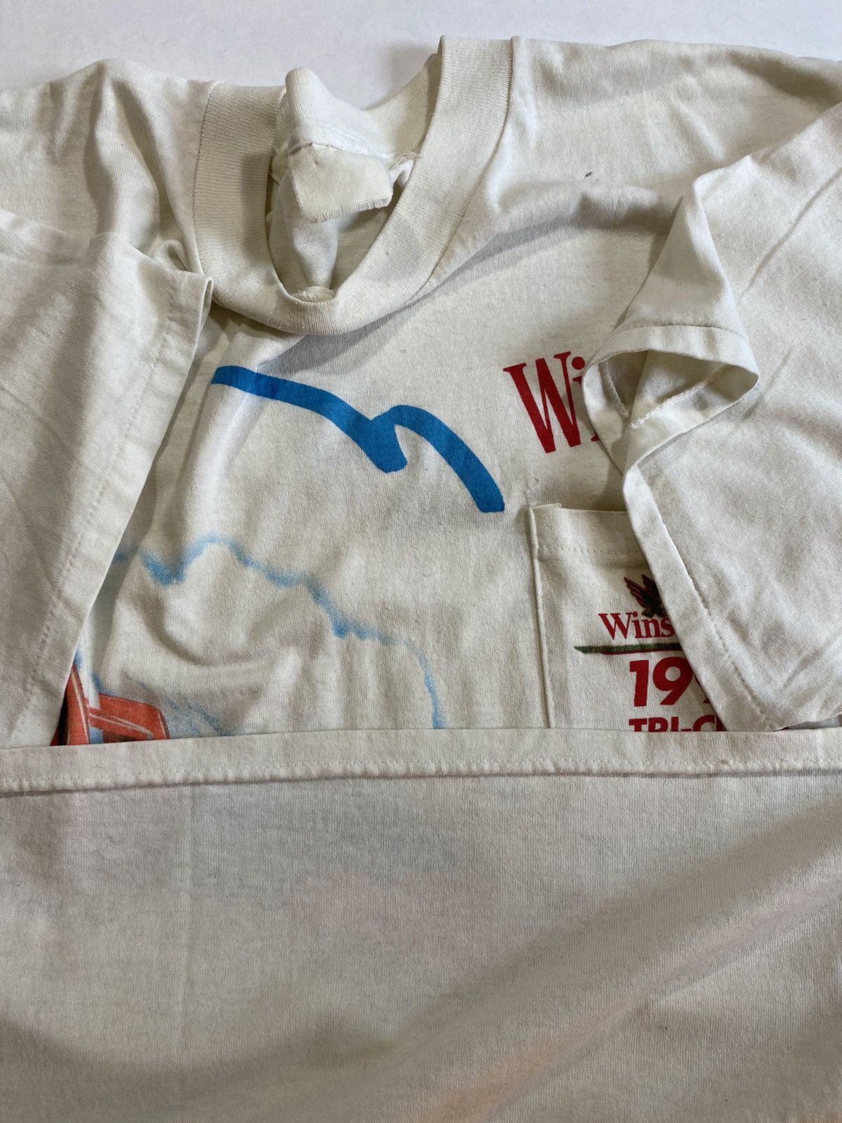 Vintage Vintage 1992 Winston Eagle Cigarettes Tru-Cities Boat Racing Size US L / EU 52-54 / 3 - 7 Thumbnail
