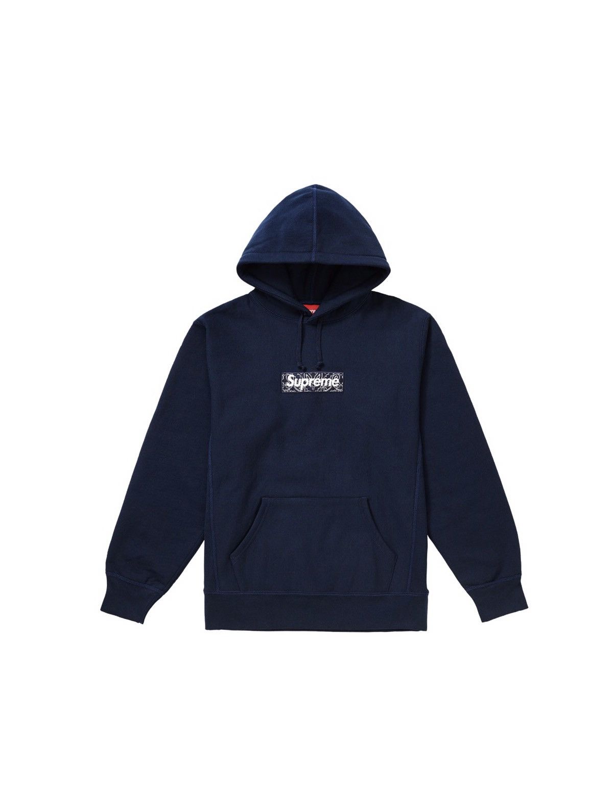 Supreme Supreme Box Logo Bandana Hoodie Navy Blue M Size US M / EU 48-50 / 2 - 1 Thumbnail