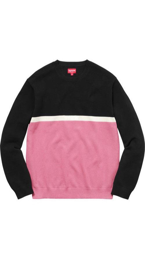 激安❗️ Supreme Split Crewneck Sweatshirt Supreme Split Crewneck Sweatshirt Black Men's - FW18 - US