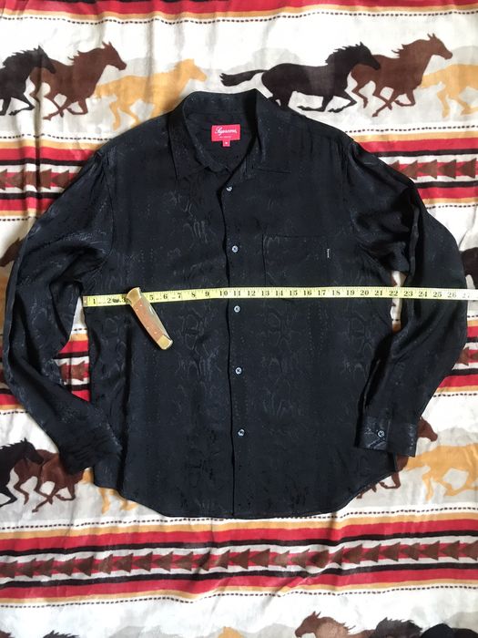 Supreme Snakeskin Jacquard Shirt | Grailed