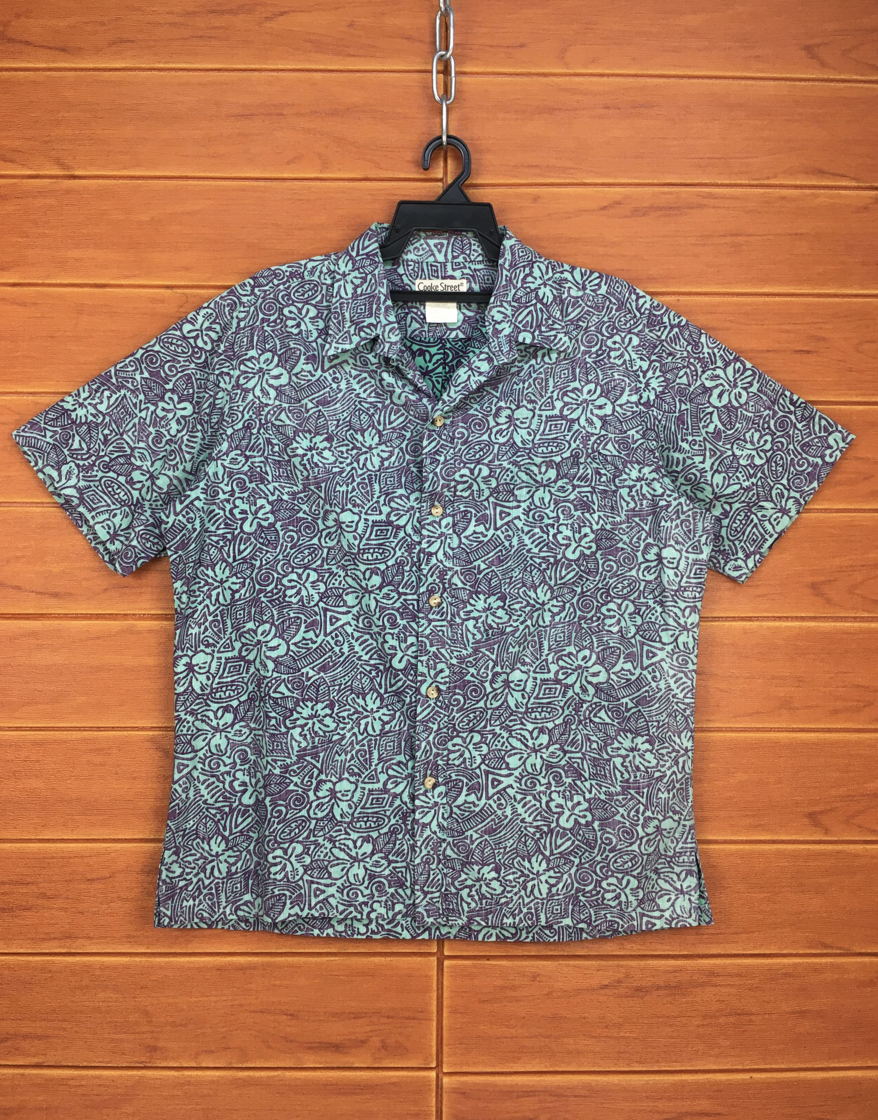 Vintage Vintage COOKE STREET Honolulu Reverse Print Hawaiian Shirt Size US L / EU 52-54 / 3 - 1 Thumbnail