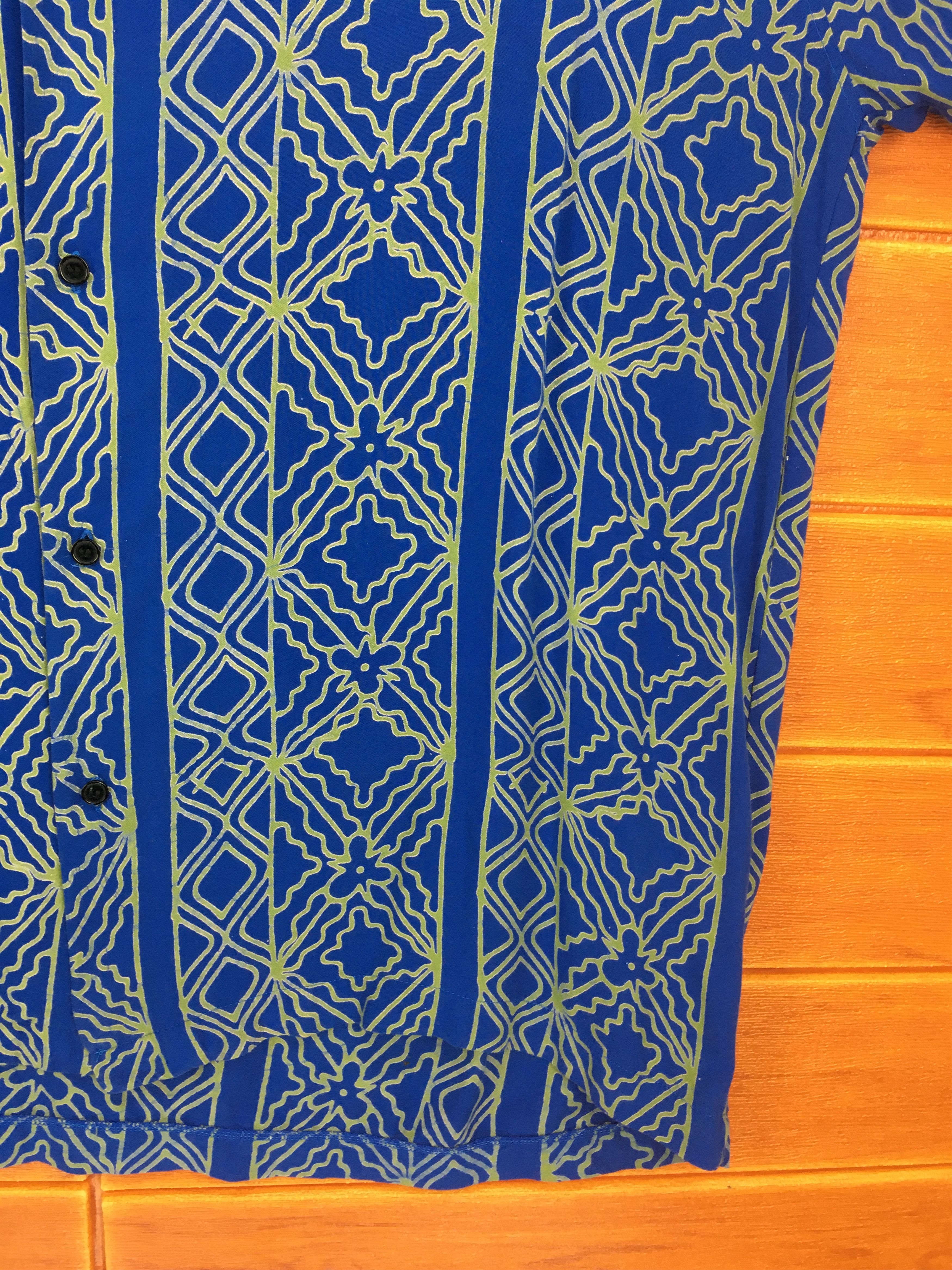 Vintage FALASINO Abstract Border Panel Hawaiian Shirt Size US L / EU 52-54 / 3 - 4 Thumbnail