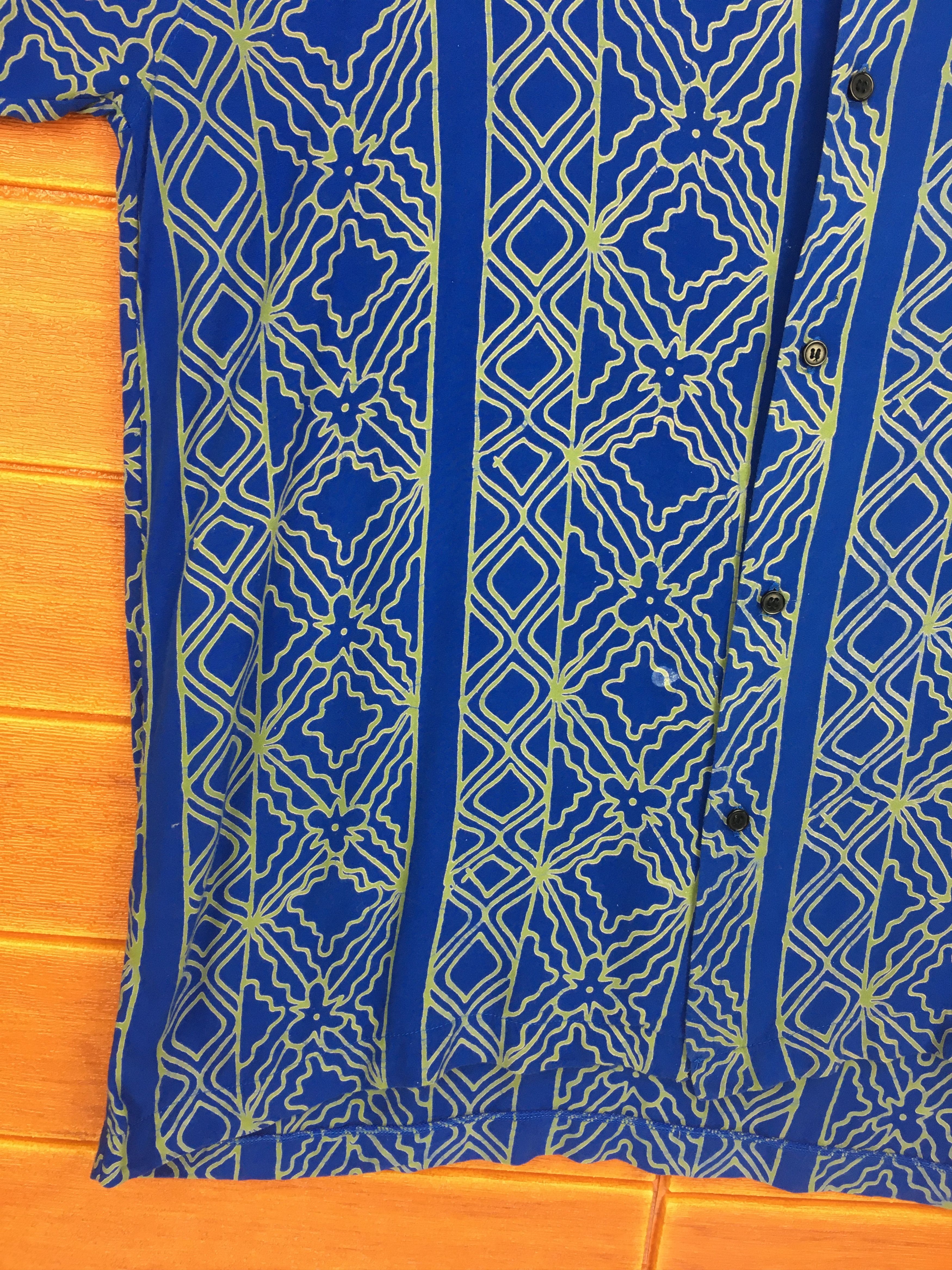 Vintage FALASINO Abstract Border Panel Hawaiian Shirt Size US L / EU 52-54 / 3 - 3 Thumbnail
