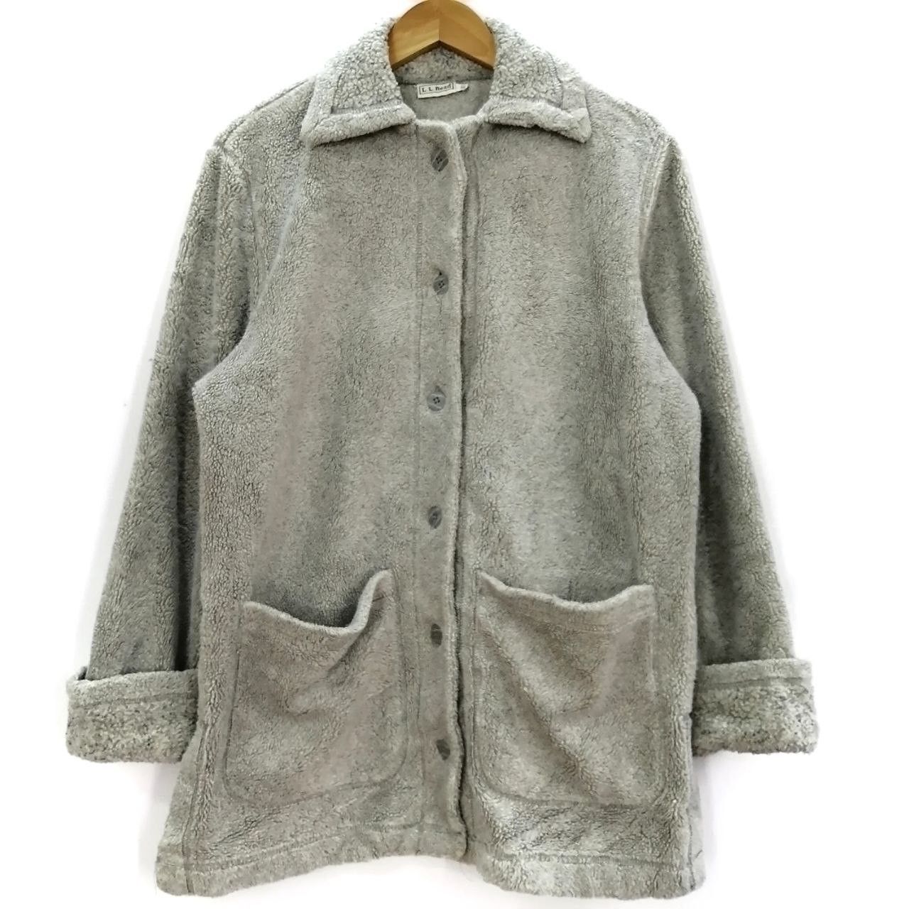 L.L. Bean 🔥 Vintage LL Bean Sherpa Grey Jacket Size M / US 6-8 / IT 42-44 - 1 Thumbnail
