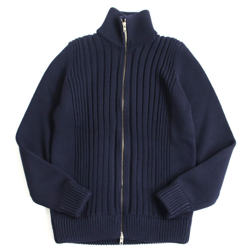 Jackets Navy Knitted Wool Zip Up