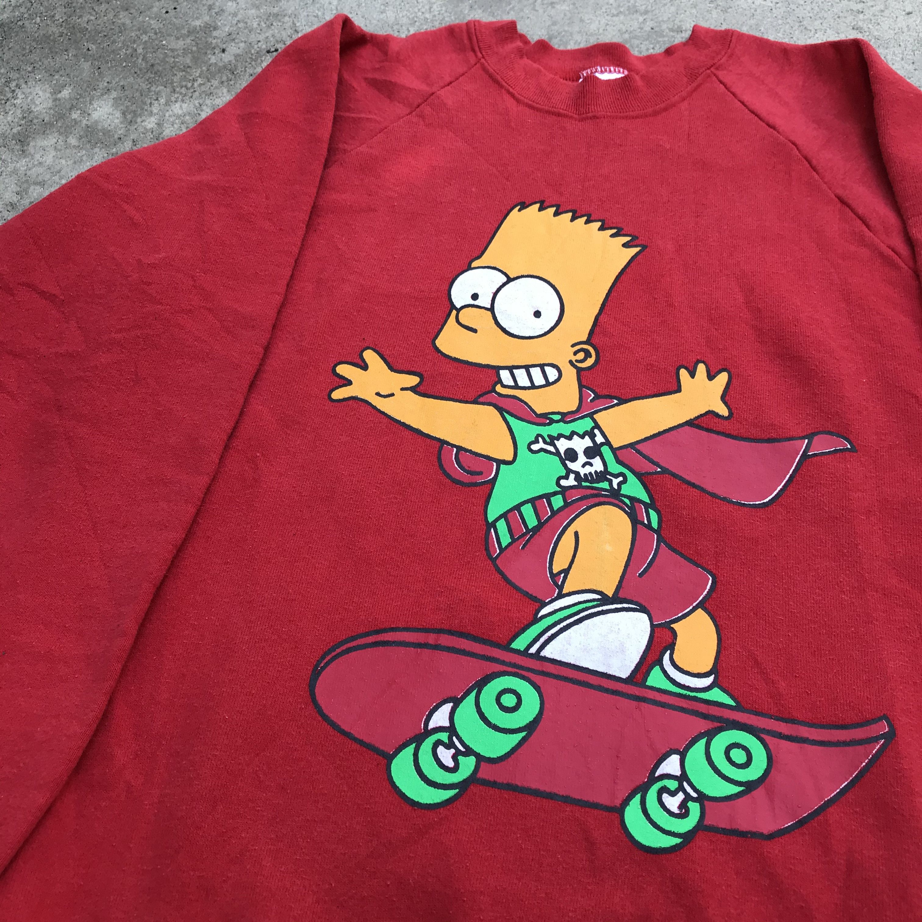 The Simpsons Vintage 80s Simpson Skateboard cartoon graphic streetwear M Size US M / EU 48-50 / 2 - 2 Thumbnail