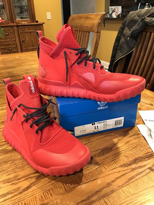 Adidas tubular x discount red