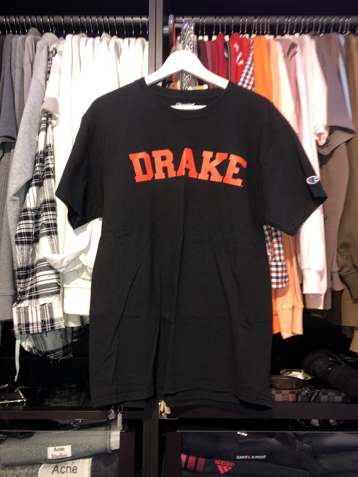 Drake champion store t shirt