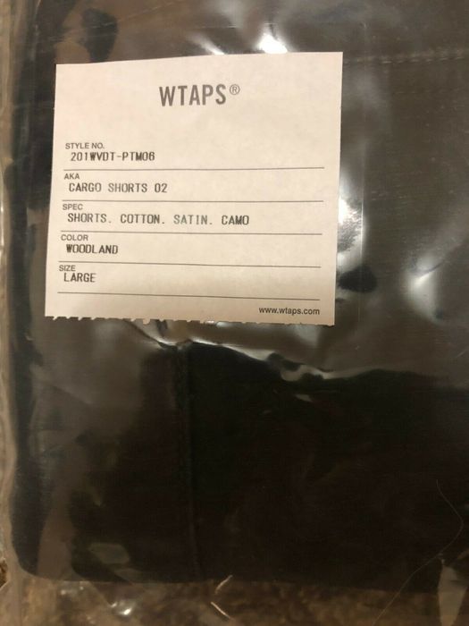 Wtaps WTAPS CARGO SHORTS 02 COTTON. SATIN. CAMO 20ss Size L | Grailed