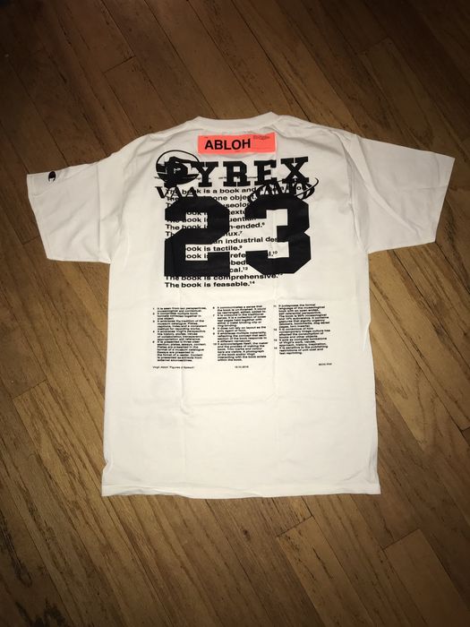 Virgil abloh x mca figures shop of speech pyrex caravaggio tee white