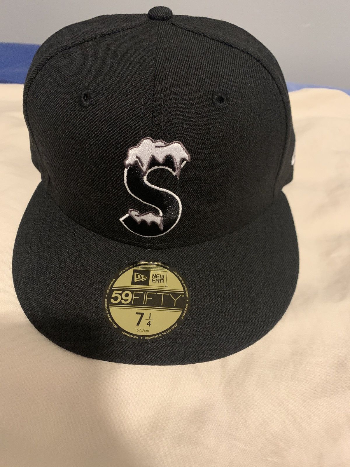 Supreme Supreme S Logo Icy New Era Hat Black 7 1/4 | Grailed