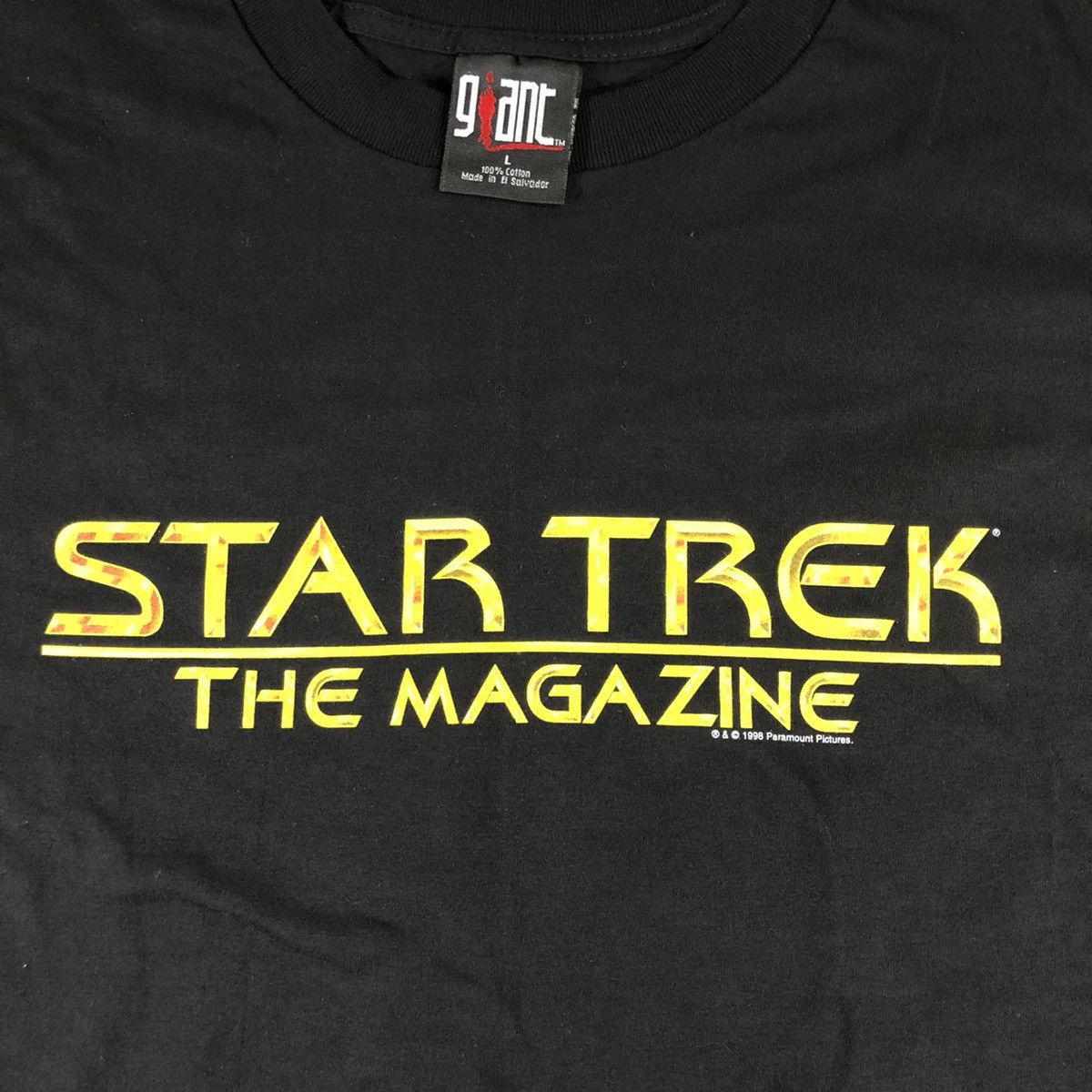 Giant Star Trek The Magazine 1998 Paramount Movie Serie Vintage T Size US L / EU 52-54 / 3 - 3 Thumbnail