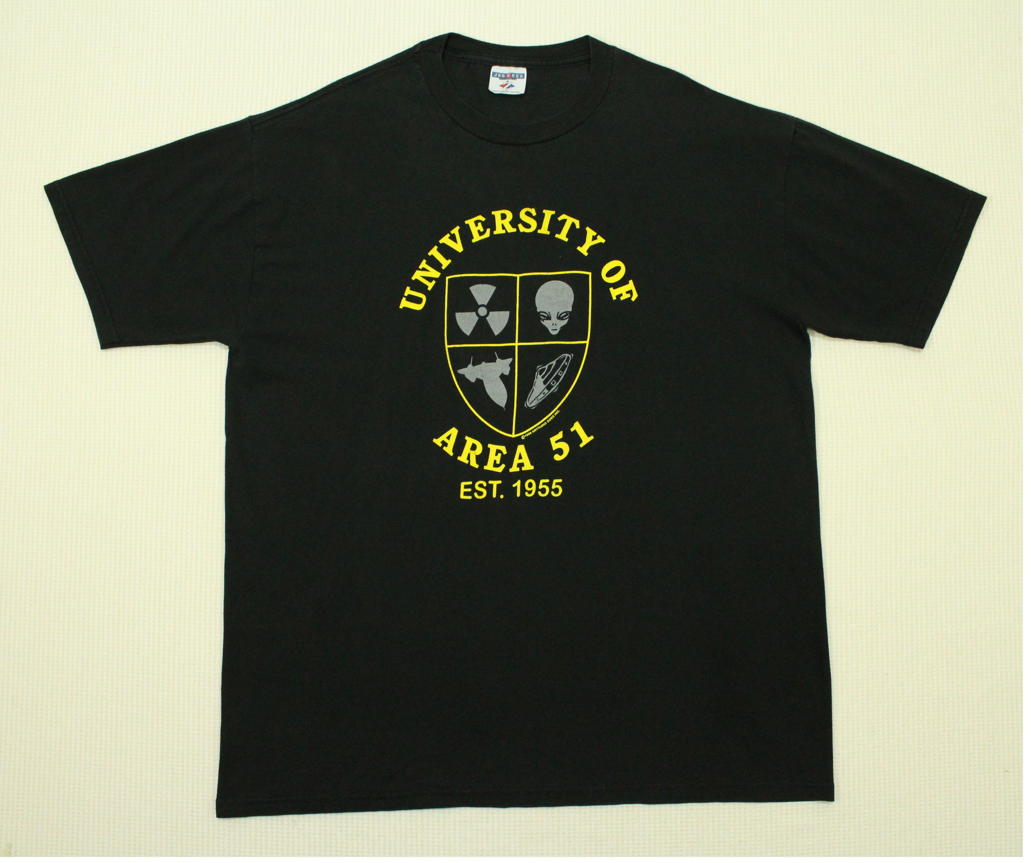 Vintage Vintage 90s UNIVERSITY OF AREA 51 T Shirt Alien Size US XL / EU 56 / 4 - 3 Thumbnail
