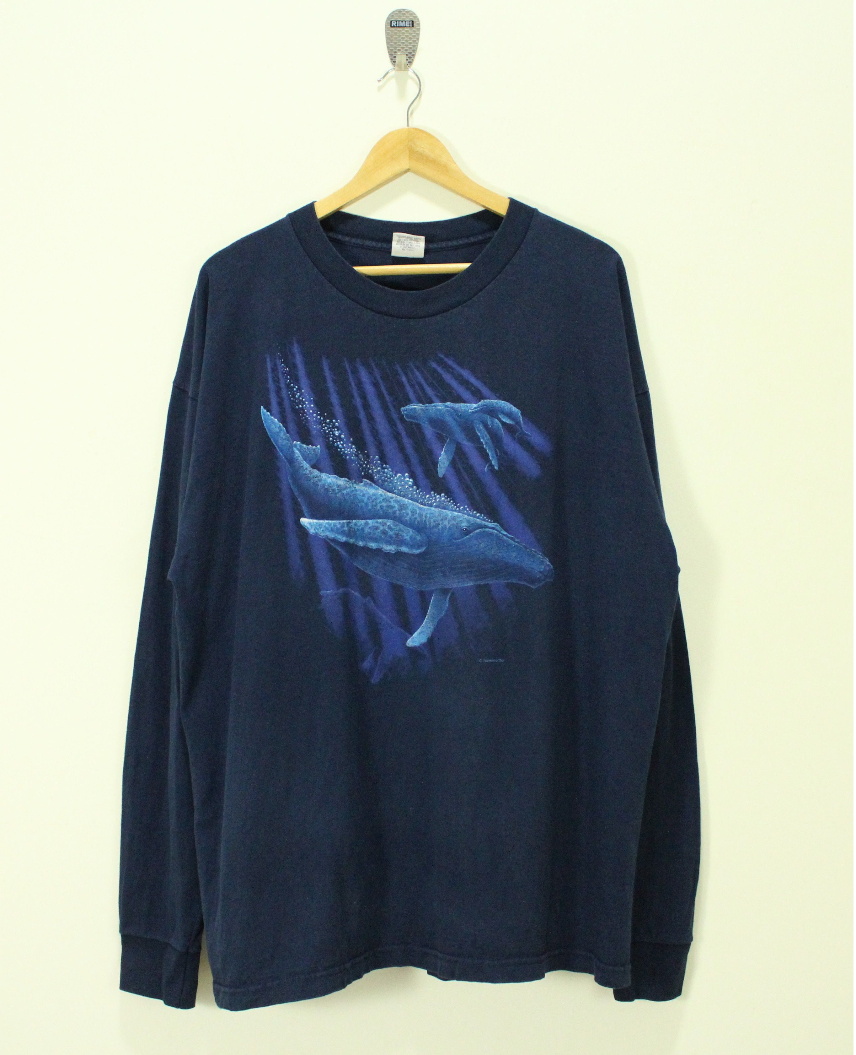 Other Vintage 90s WHALE T Shirt Animal T Shirt Habitat T Shirt Size US XXL / EU 58 / 5 - 1 Thumbnail