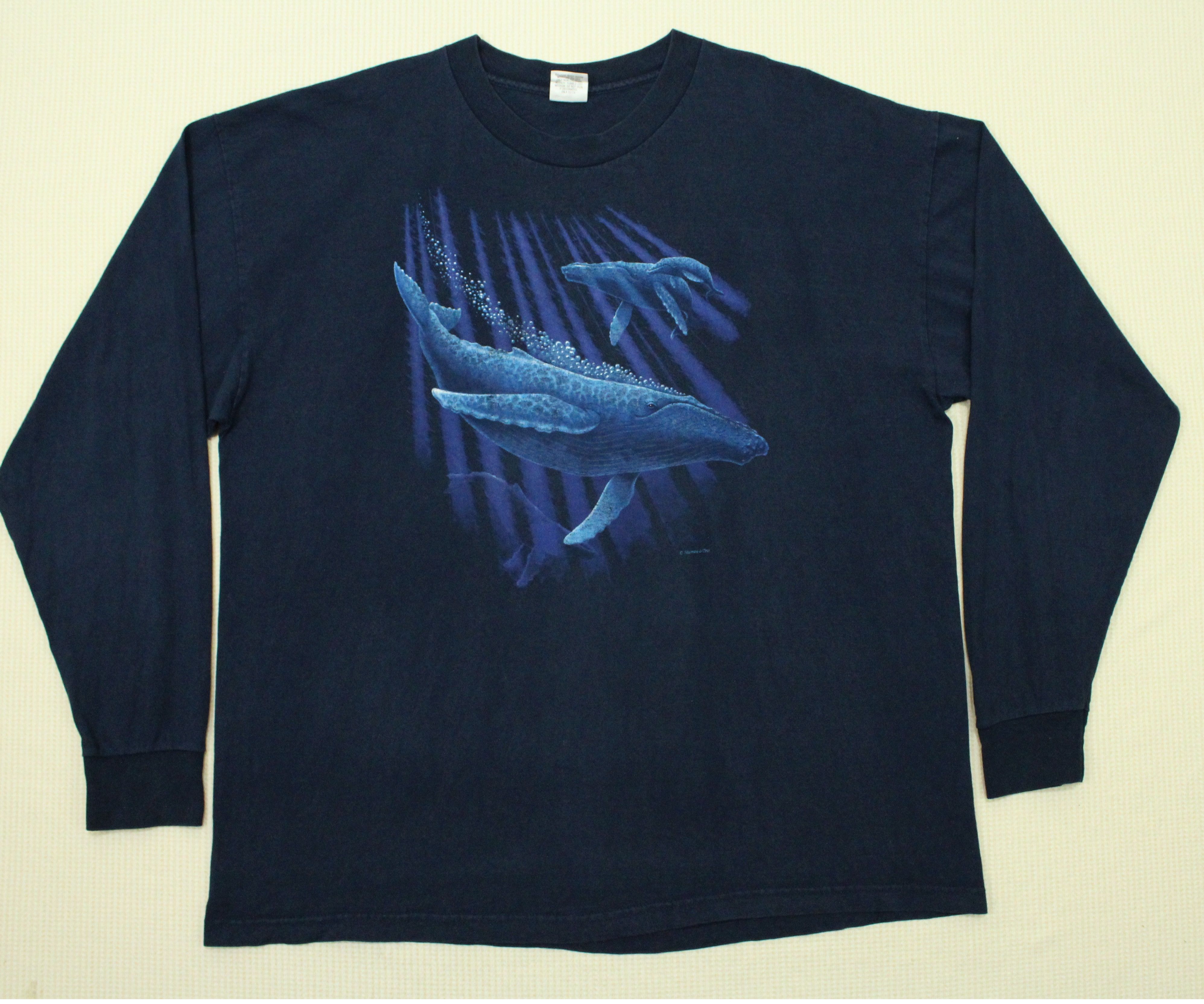 Other Vintage 90s WHALE T Shirt Animal T Shirt Habitat T Shirt Size US XXL / EU 58 / 5 - 3 Thumbnail