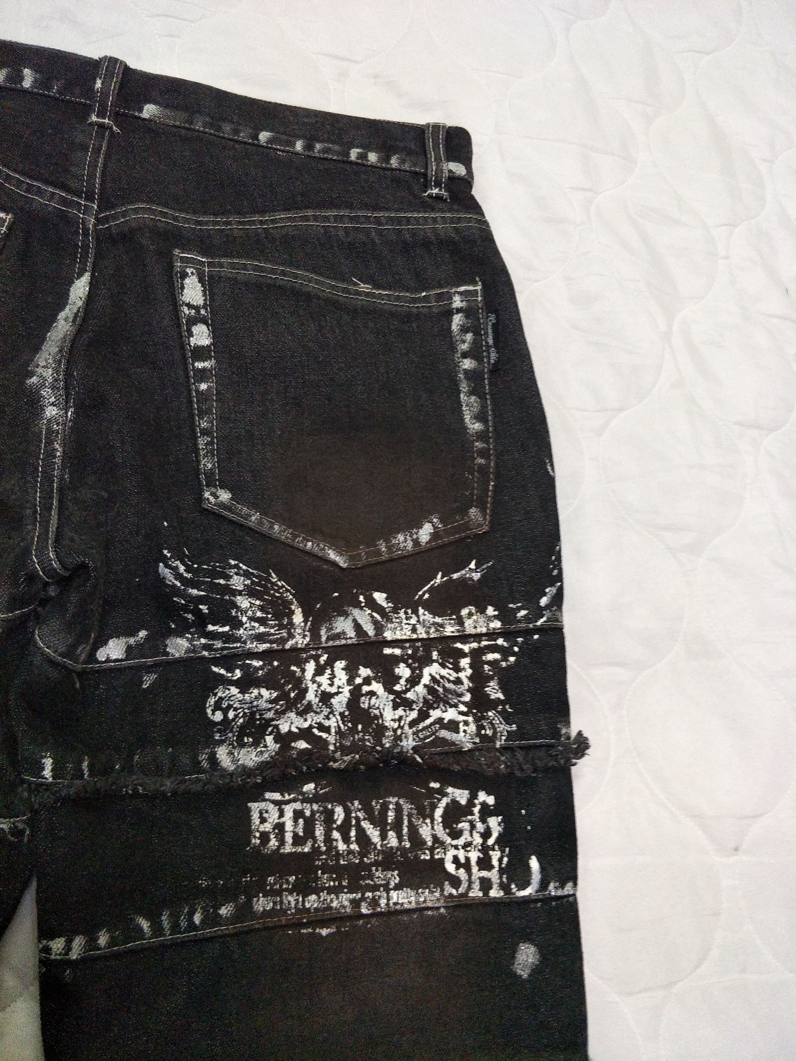 Hysteric Glamour Bernings Black Denim Skull Allover Printed Size US 31 - 2 Thumbnail
