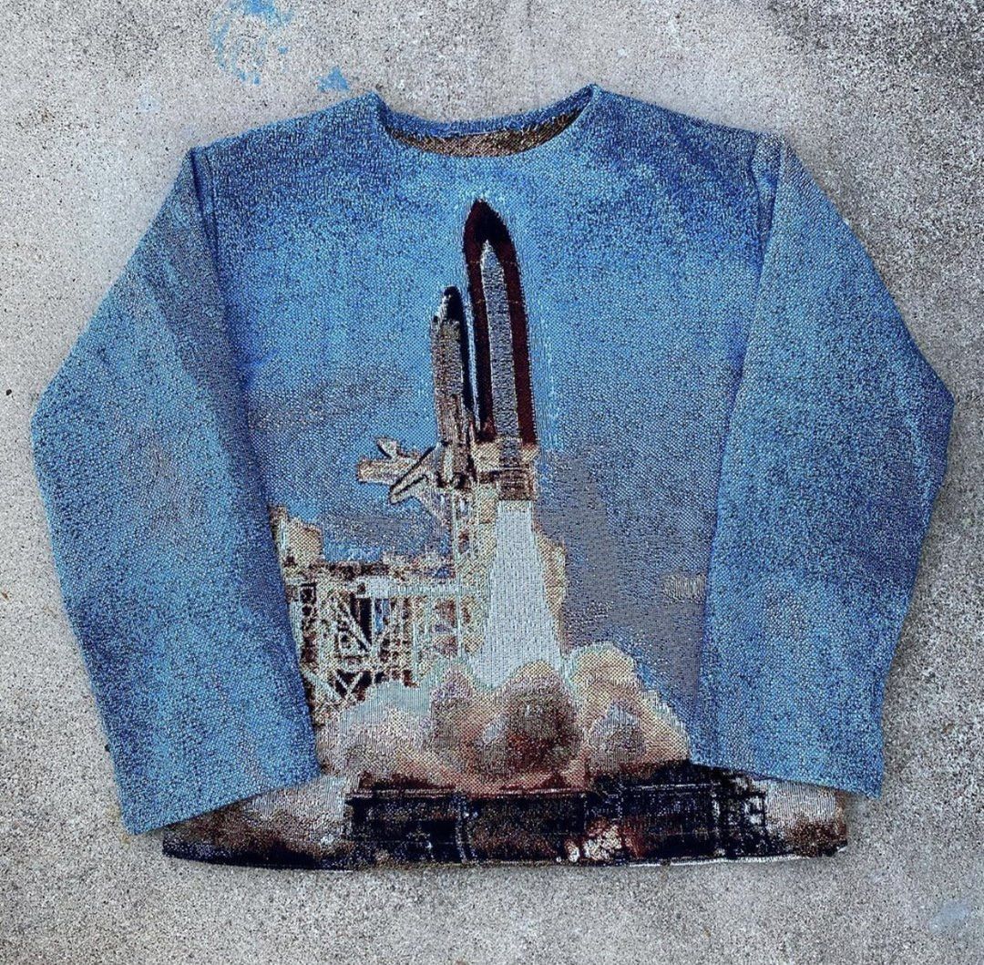Other 4x1111 Lift Off Tapestry Sweater ~ Freyed Size US L / EU 52-54 / 3 - 1 Thumbnail
