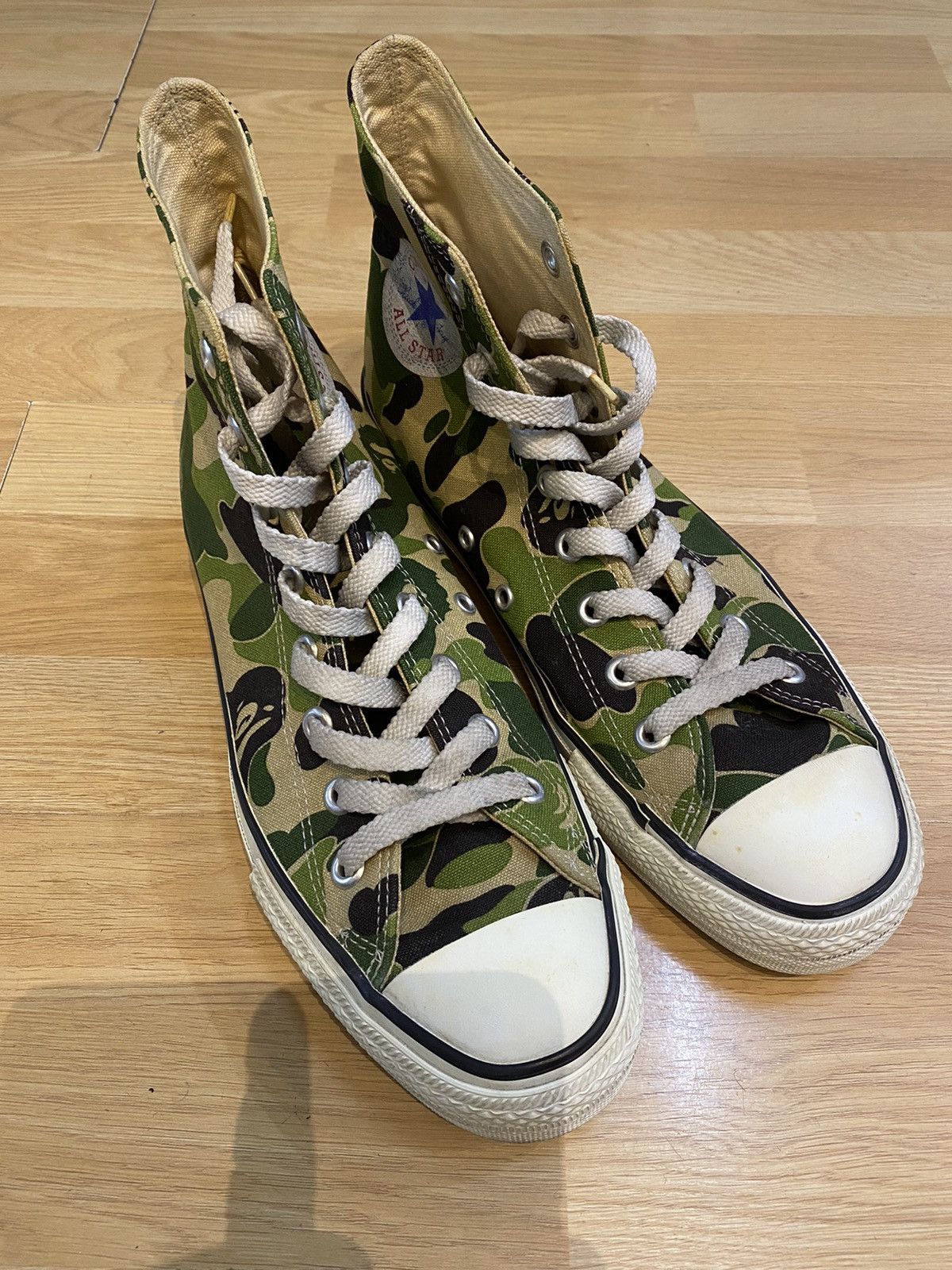 Bape Converse Converse Chucky Taylor Hi x Bape green camo rare nigo Grailed