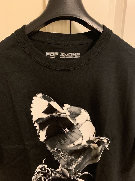 Vlone Dove + Rose black POP SMOKE TEE | Grailed