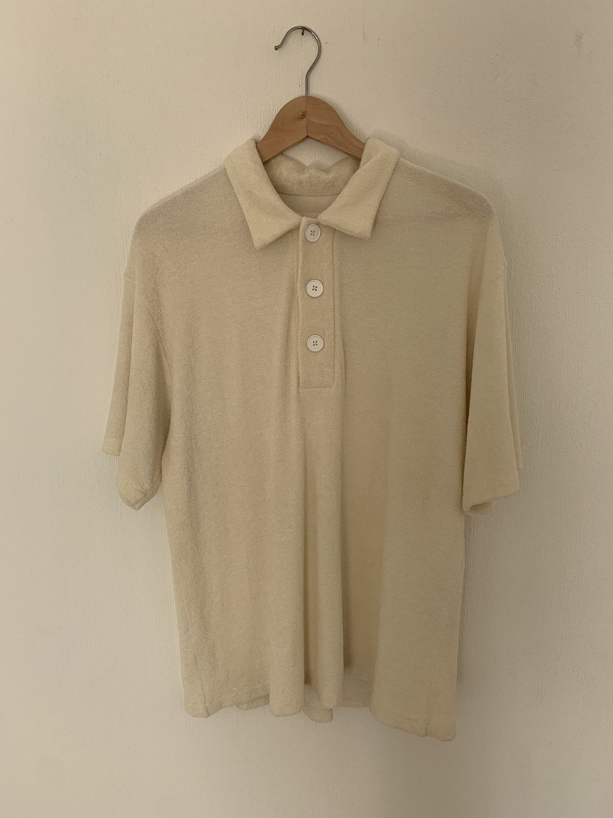 Jil Sander Polo Shirt Natural Size US XL / EU 56 / 4 - 1 Thumbnail