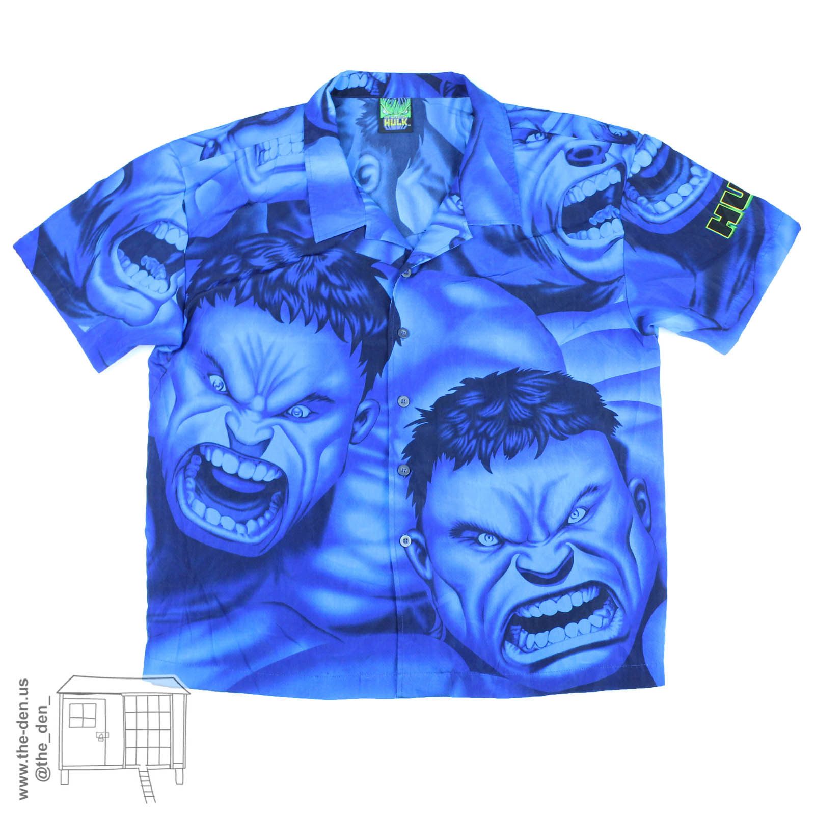 Marvel Comics Vintage 2002 Marvel Comics Incredible Hulk Rayon Button Up Size US L / EU 52-54 / 3 - 1 Thumbnail