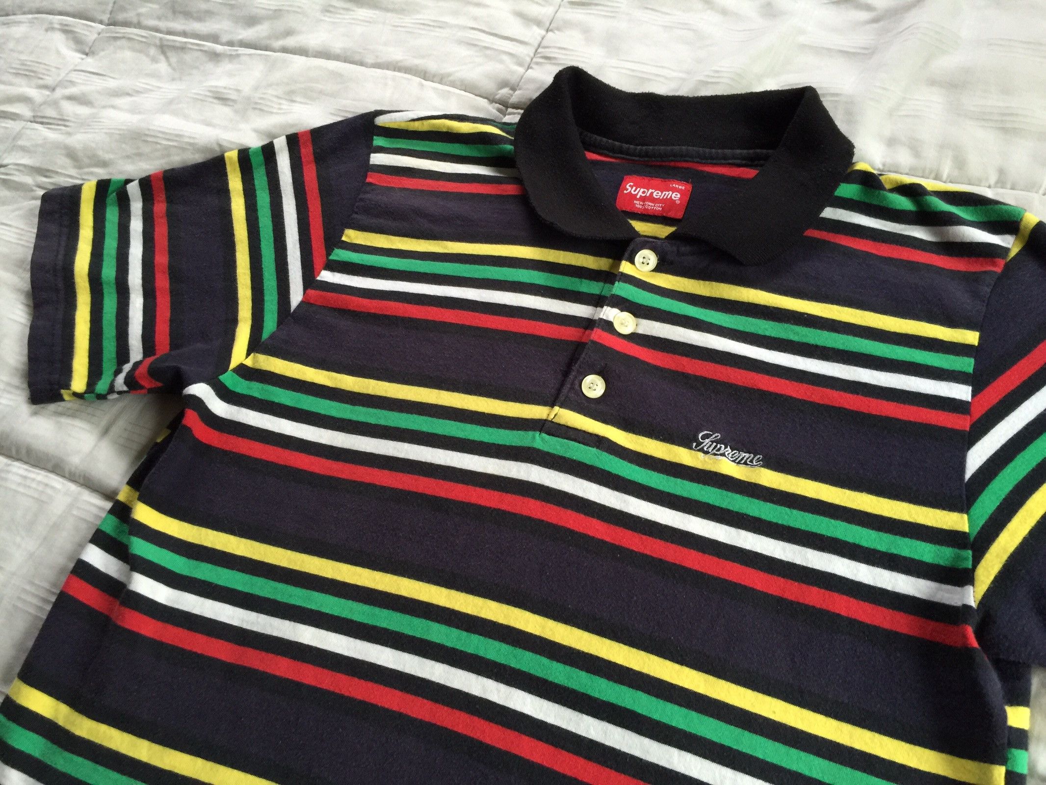 Supreme 2005 Made in Japan Striped Rugby Polo Shirt Size US L / EU 52-54 / 3 - 1 Preview