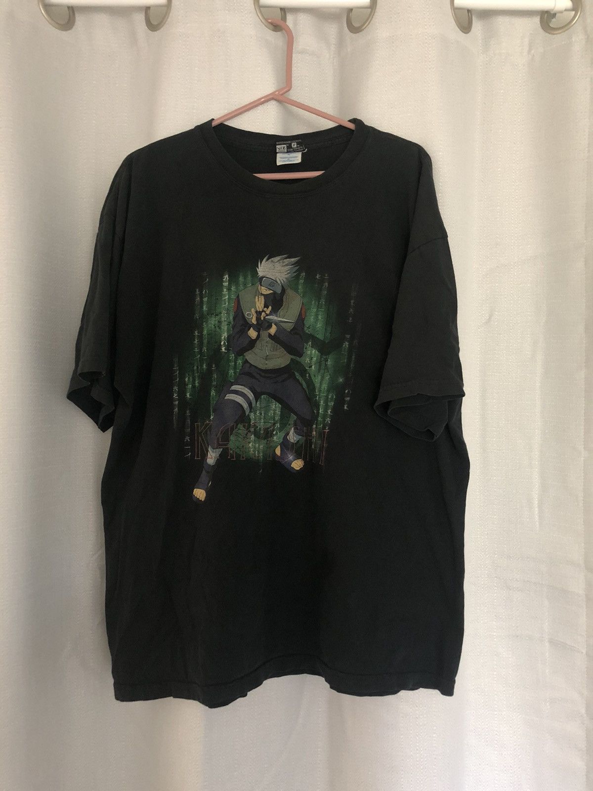 Vintage 2002 Naruto Kakashi Matrix Shonen Jump Black Anime T Shirt Men’s outlet XL