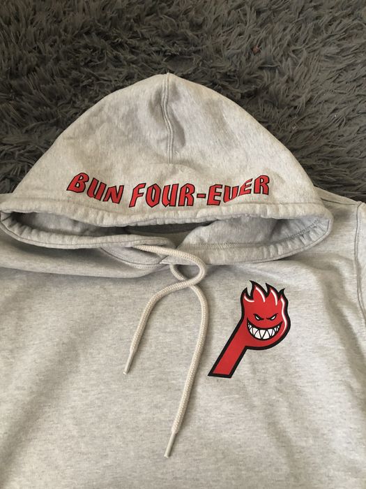 Palace Palace Spitfire Live To Bun Hood Grey Marl Size S | Grailed