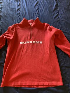 Supreme Half-Zip Warm Up Sweater - Blue Sweaters, Clothing - WSPME27527